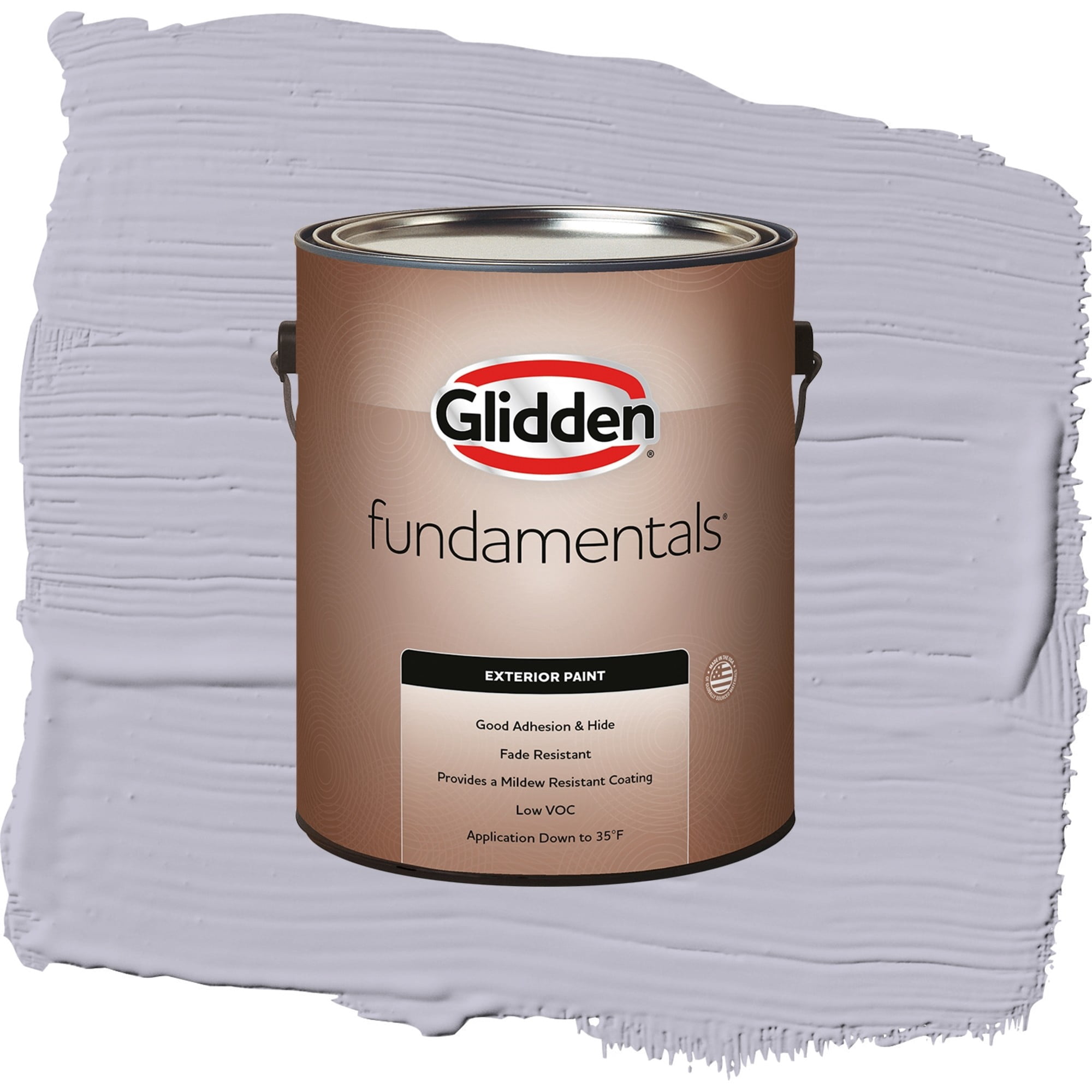 Glidden Fundamentals Silverberry Flat Exterior Paint and Primer, 1 Quart