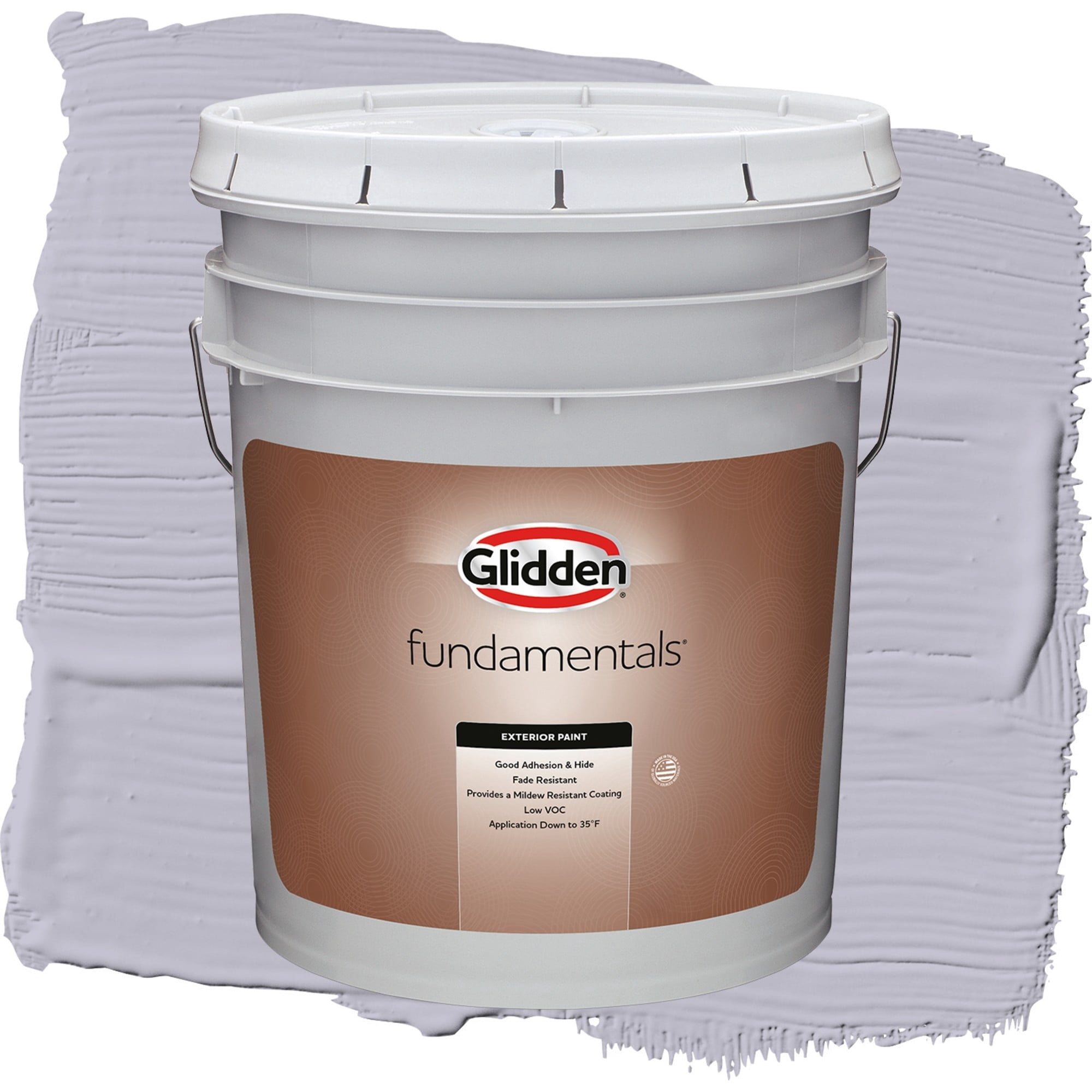 Glidden Fundamentals Silverberry / Purple, Flat Exterior Paint, 5 Gallon