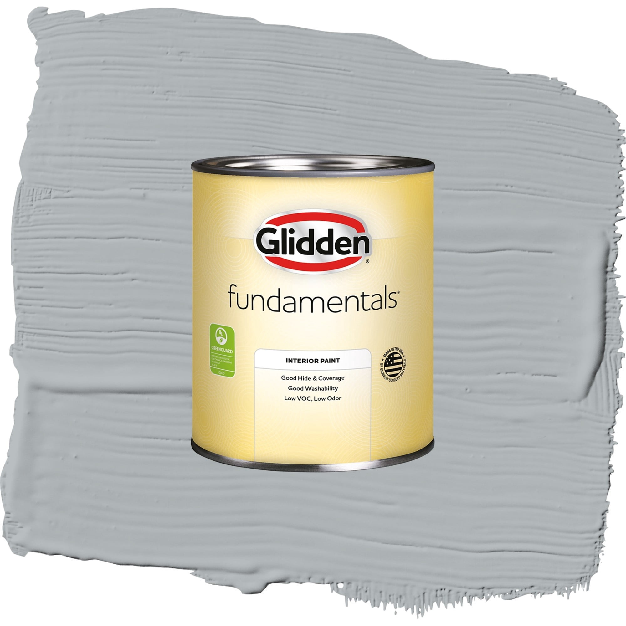 Glidden Fundamentals Stargazer / Gray, Eggshell Interior Paint, 1 Quart