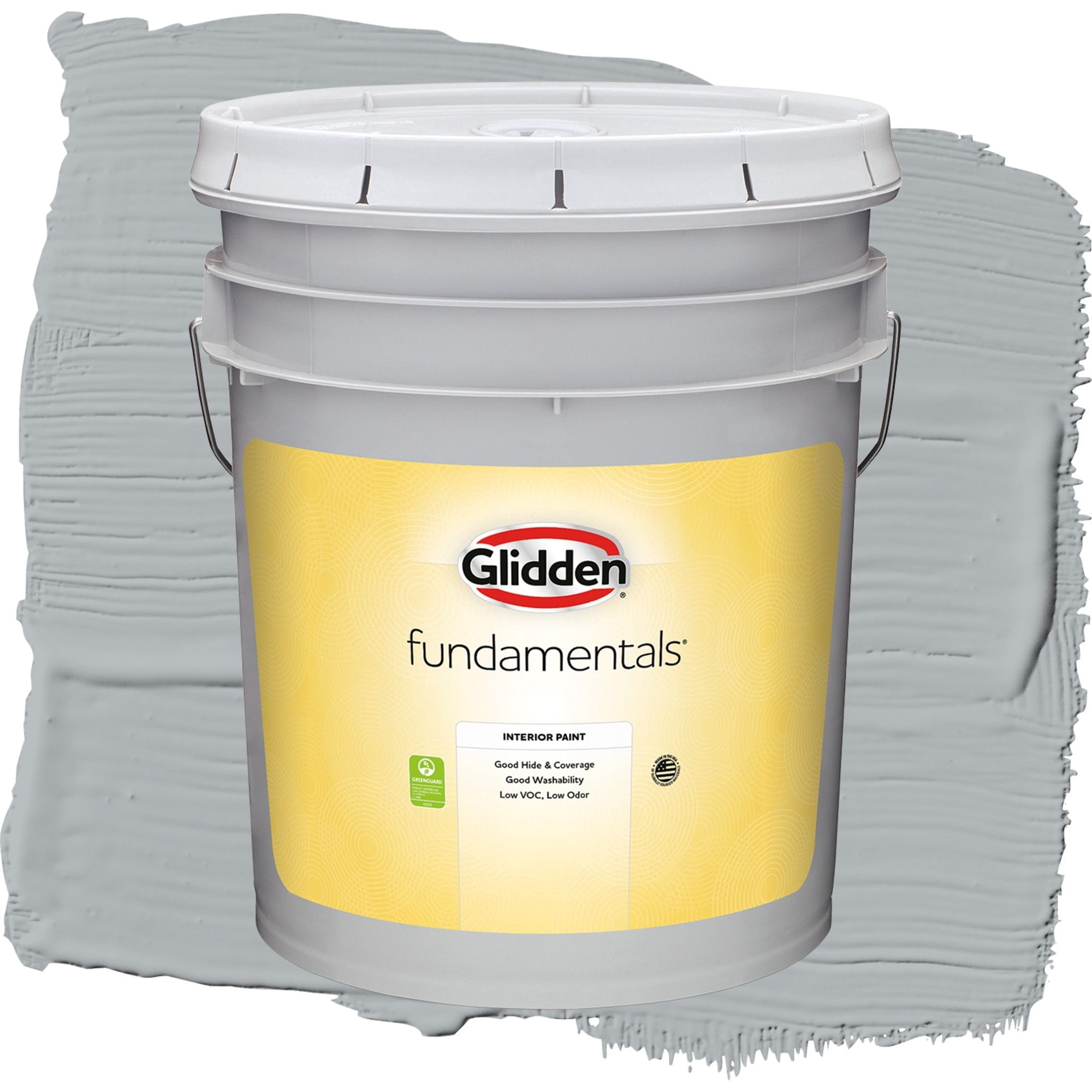 Glidden Fundamentals Stargazer / Gray, Flat Interior Paint, 5 Gallon