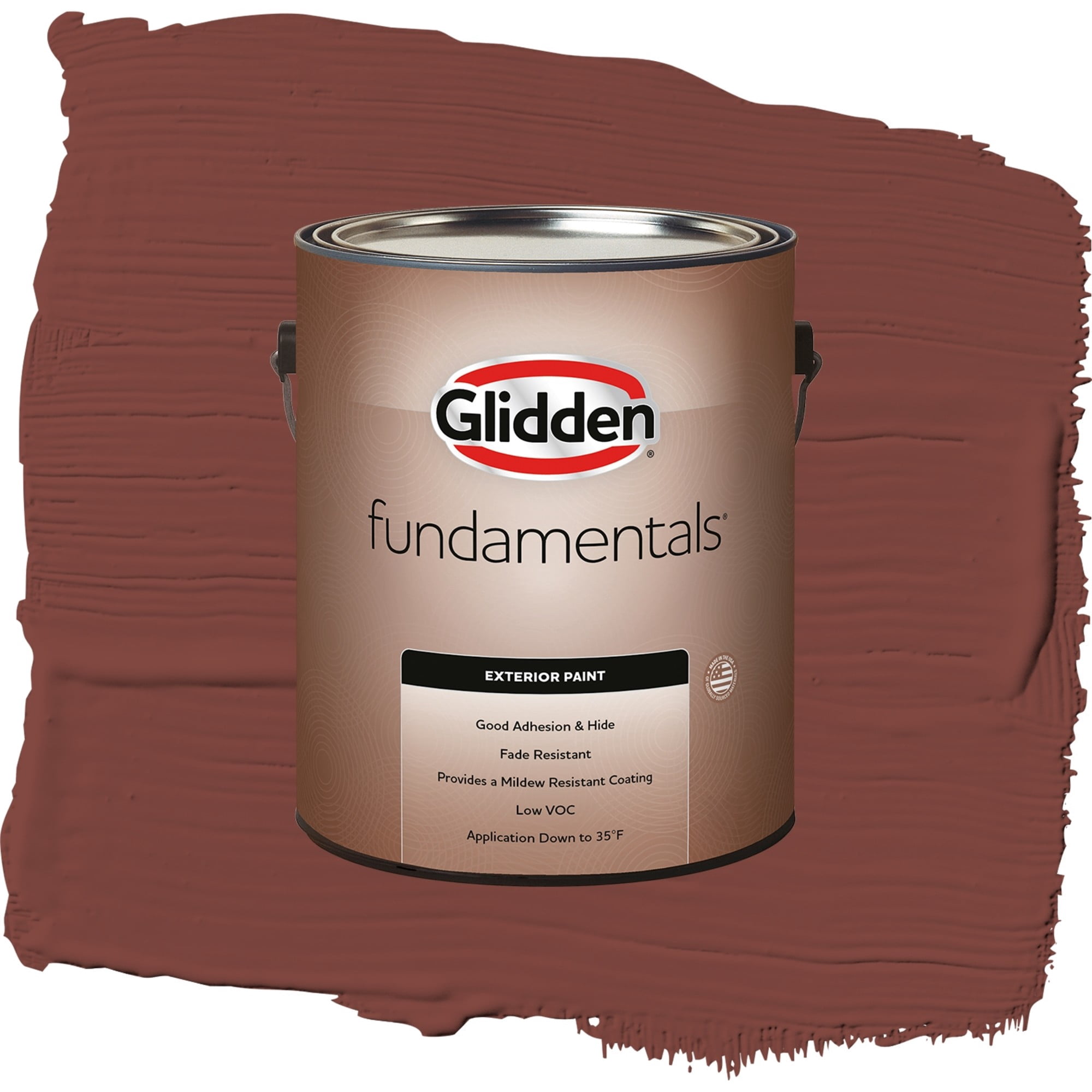 Glidden Fundamentals Sweet Spiceberry / Red, Satin Exterior Paint, 1 Gallon