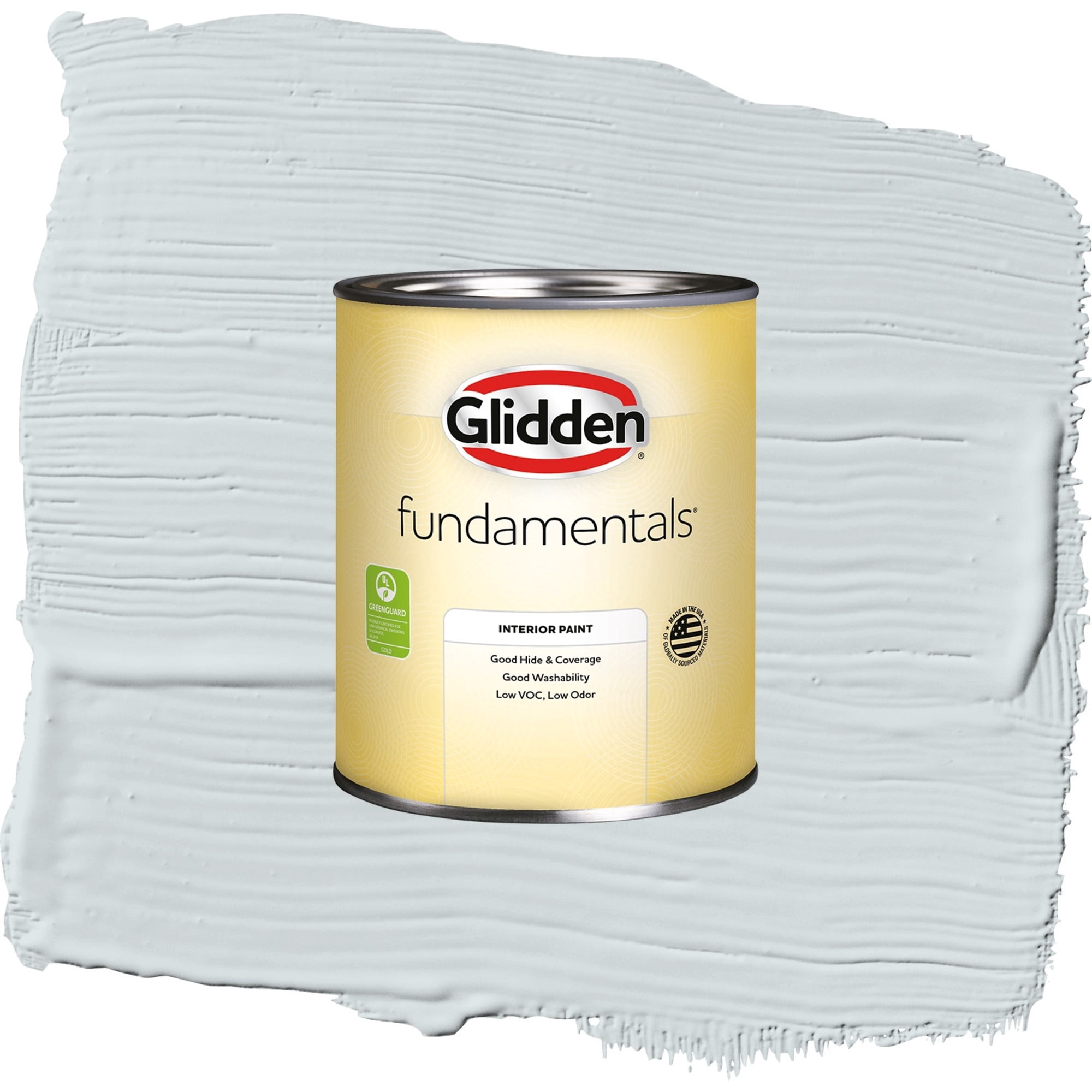 Glidden Fundamentals Tinsel / Gray, Eggshell Interior Paint, 1 Quart