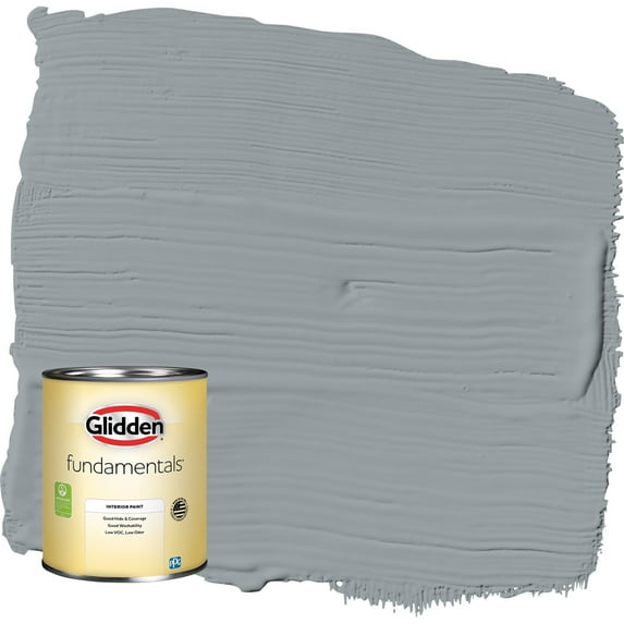 Glidden Fundamentals UFO / Gray Flat Interior Paint, 1 Quart