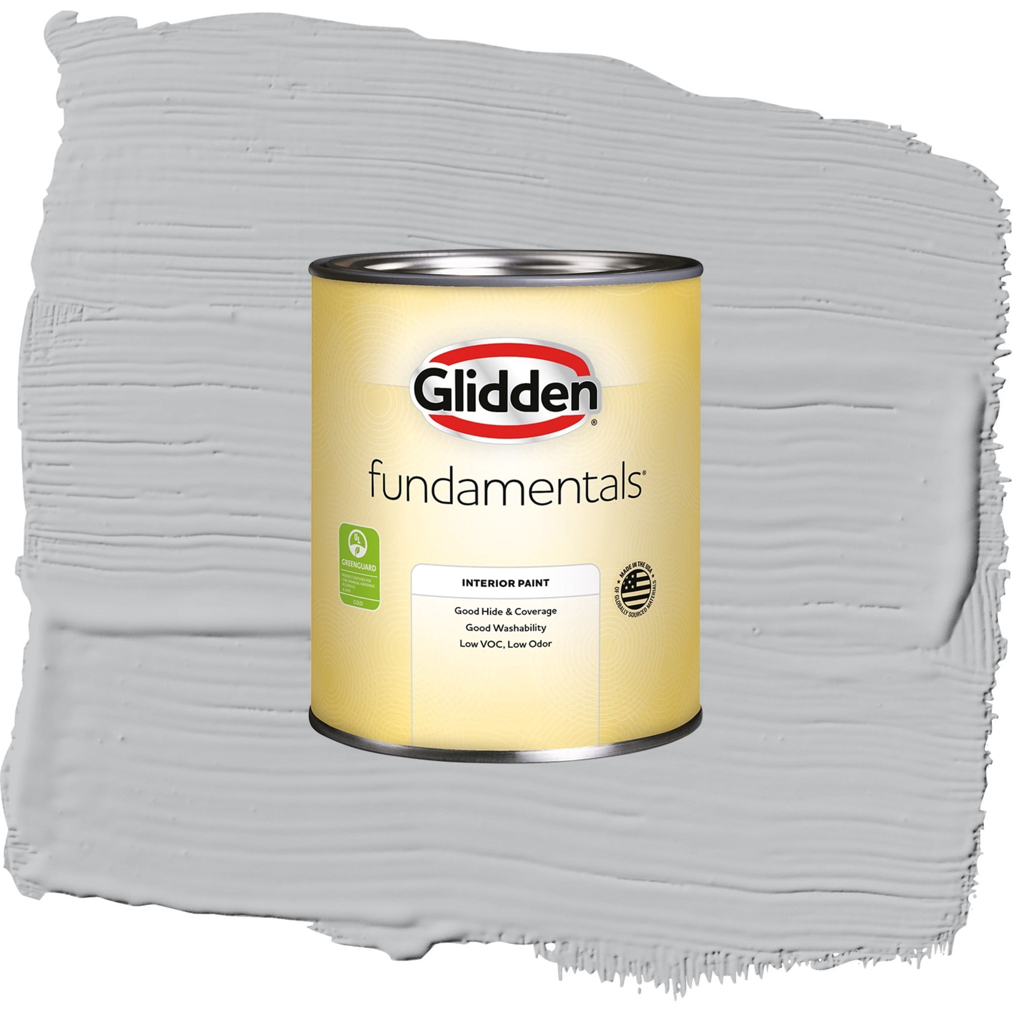 Glidden Fundamentals Whirlwind / Gray, Eggshell Interior Paint, 1 Quart