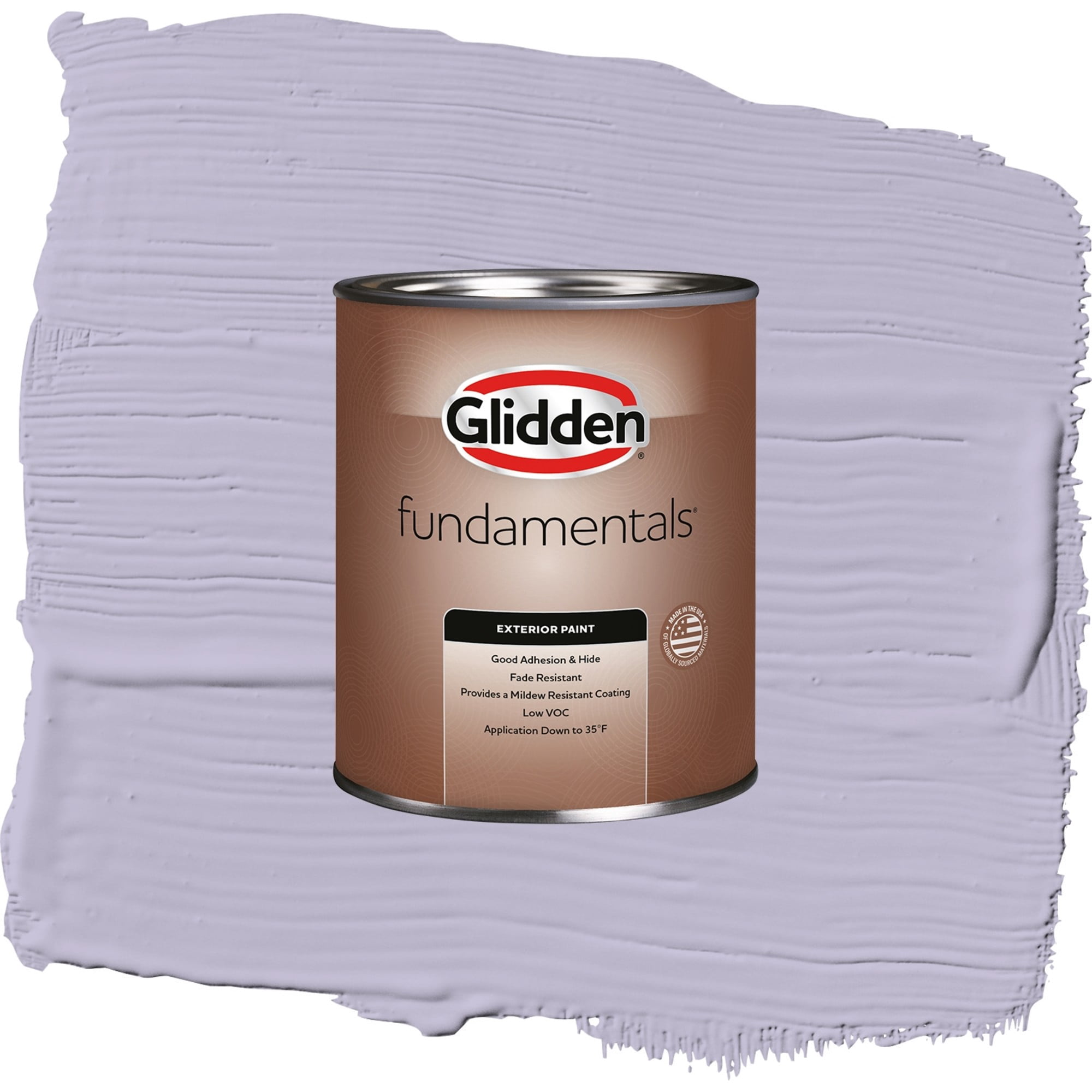 Glidden Fundamentals Wild Lilac / Purple, Flat Exterior Paint, 1 Quart