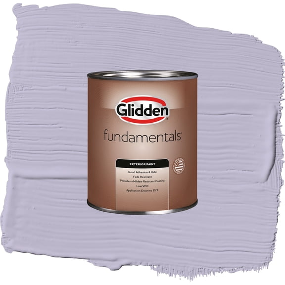 Glidden Fundamentals Wild Lilac / Purple, Flat Exterior Paint, 1 Quart