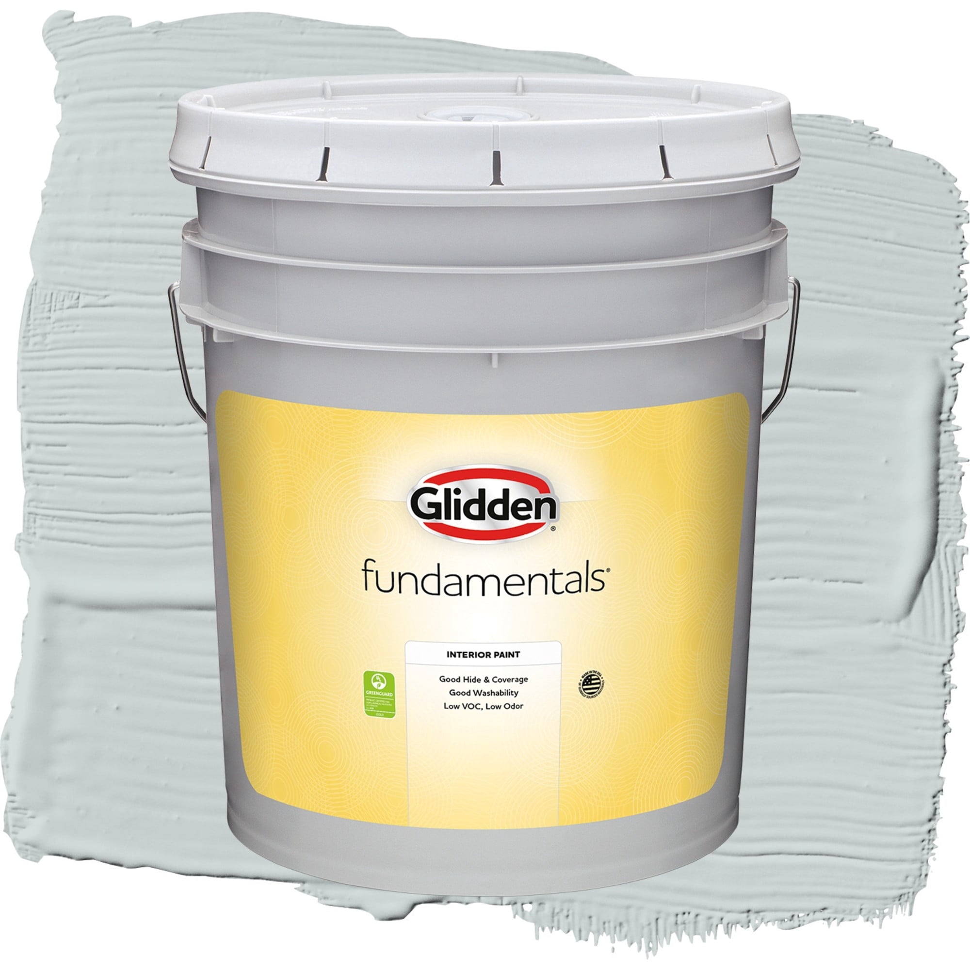 Glidden Fundamentals Winter Chill / Gray, Flat Interior Paint, 5 Gallon