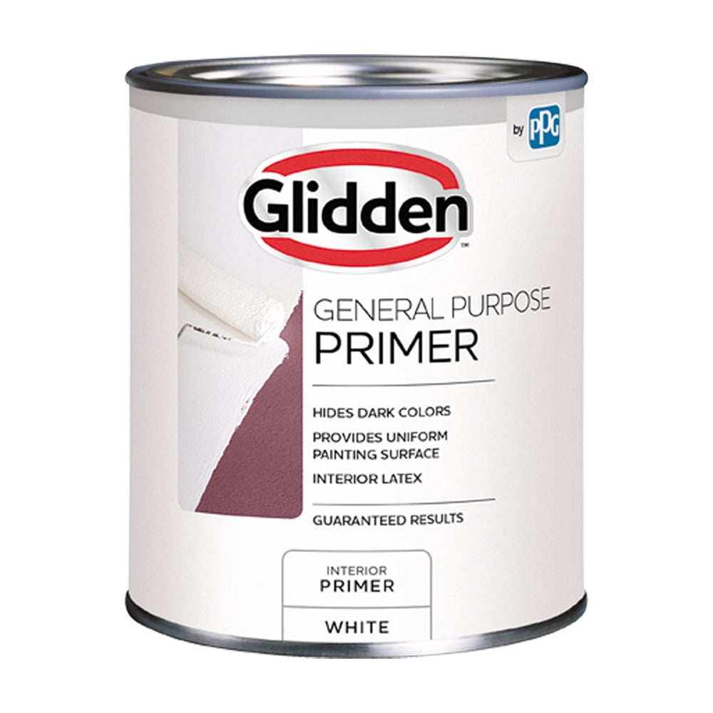 Glidden General Purpose Primer, Interior Primer, Flat White, 1 Quart