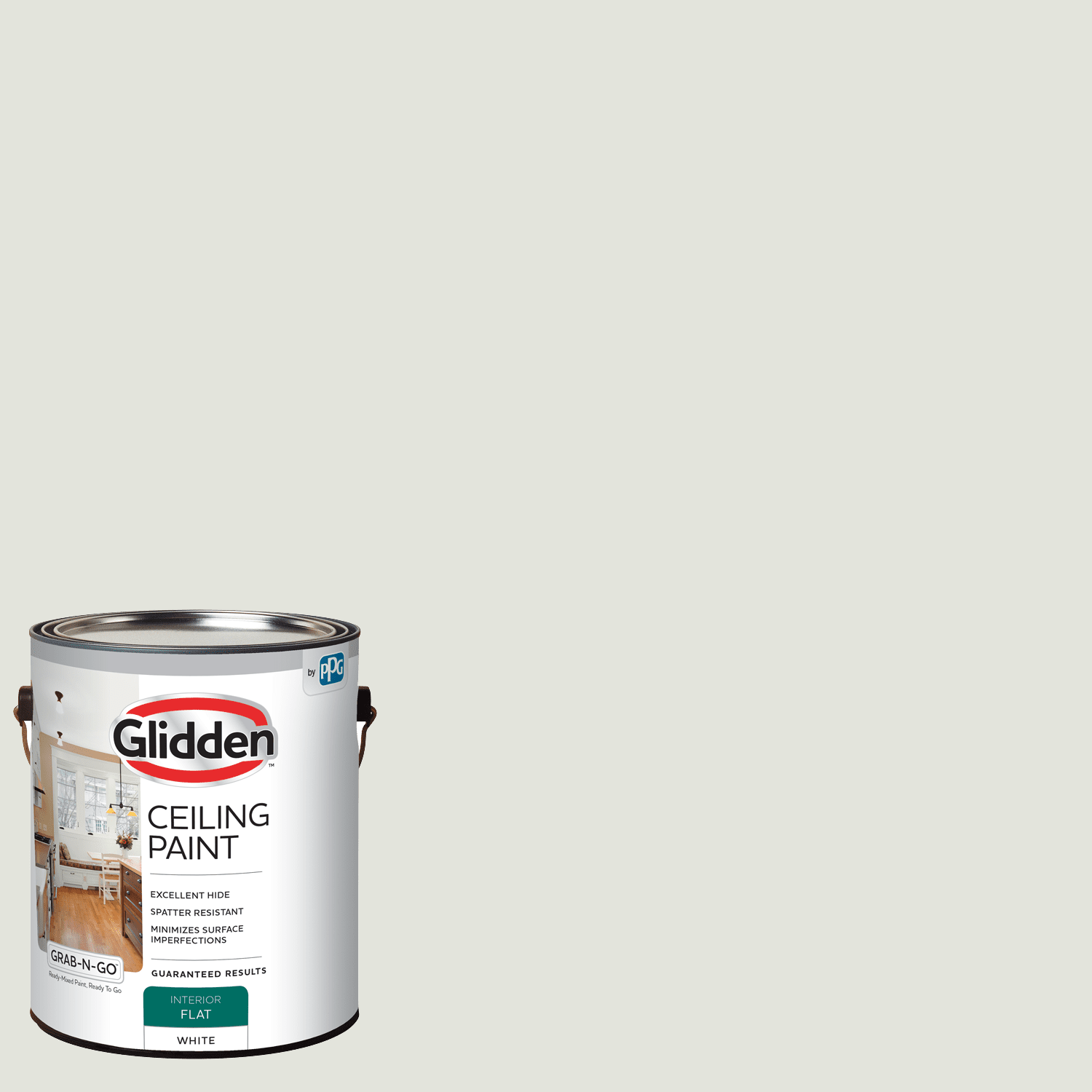 Glidden Quick Cover Interior Latex Paint Flat, White, 1 Gallon 