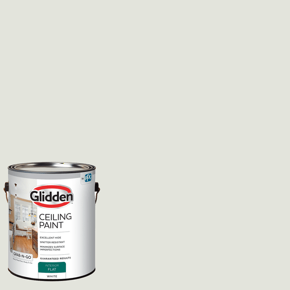 Glidden Grab-N-Go Interior Ceiling Paint Flat, White, 1 Gallon
