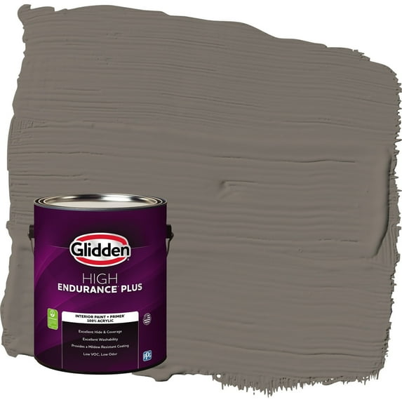 Glidden HEP Deconstruction / Gray Semi-Gloss Interior Paint with Primer, 1 Gallon