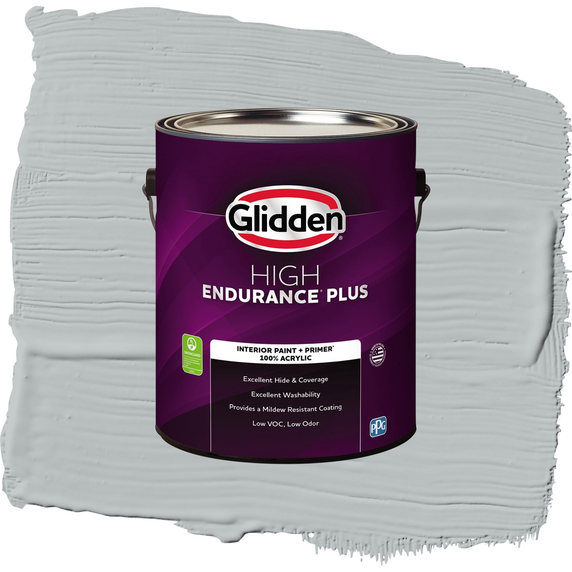 Glidden HEP Maiden Mist / Gray, Semi-Gloss Interior Paint with Primer ...