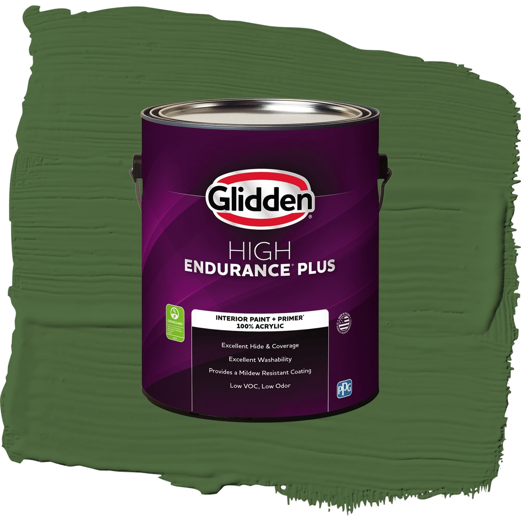 Glidden HEP Mountain Forest / Green, Semi-Gloss Interior Paint with Primer, 1 Gallon