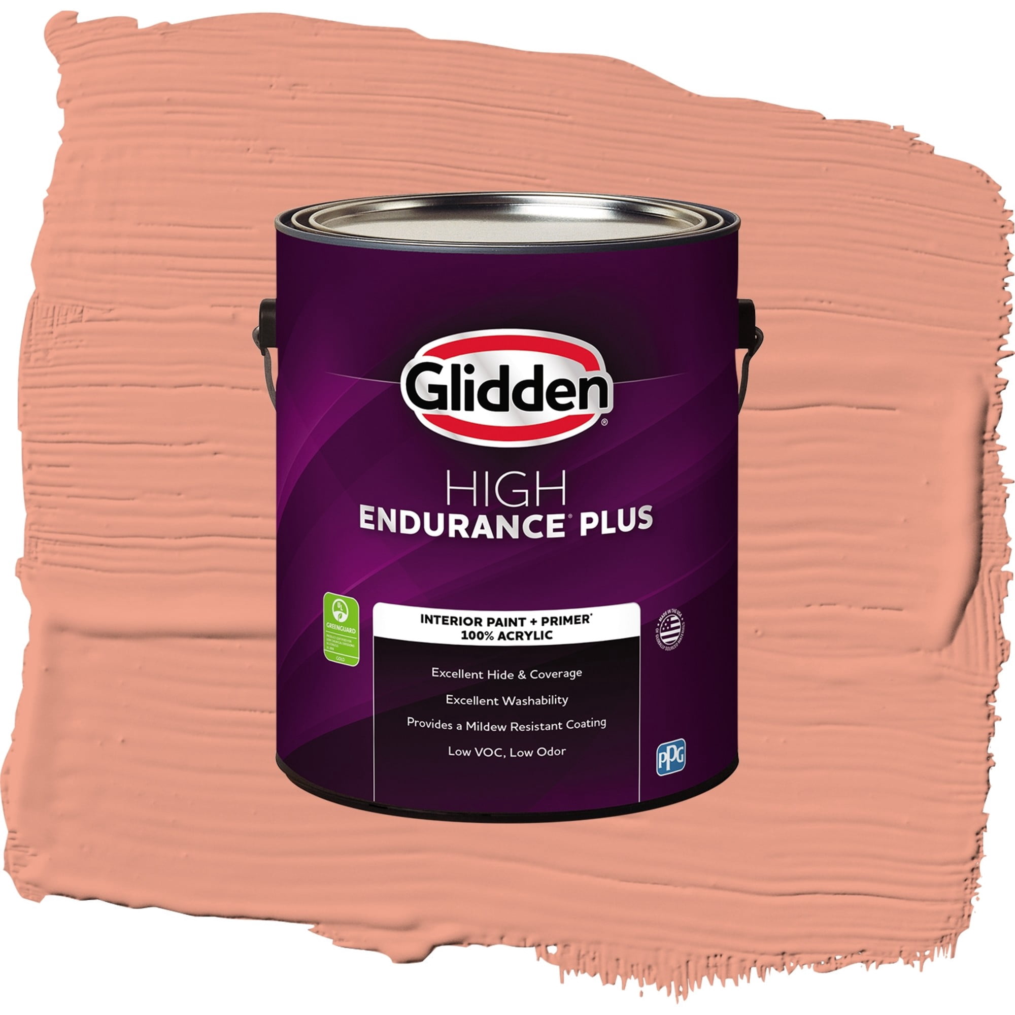 Glidden HEP Opal Fire / Orange, Semi-Gloss Interior Paint with Primer, 1 Gallon