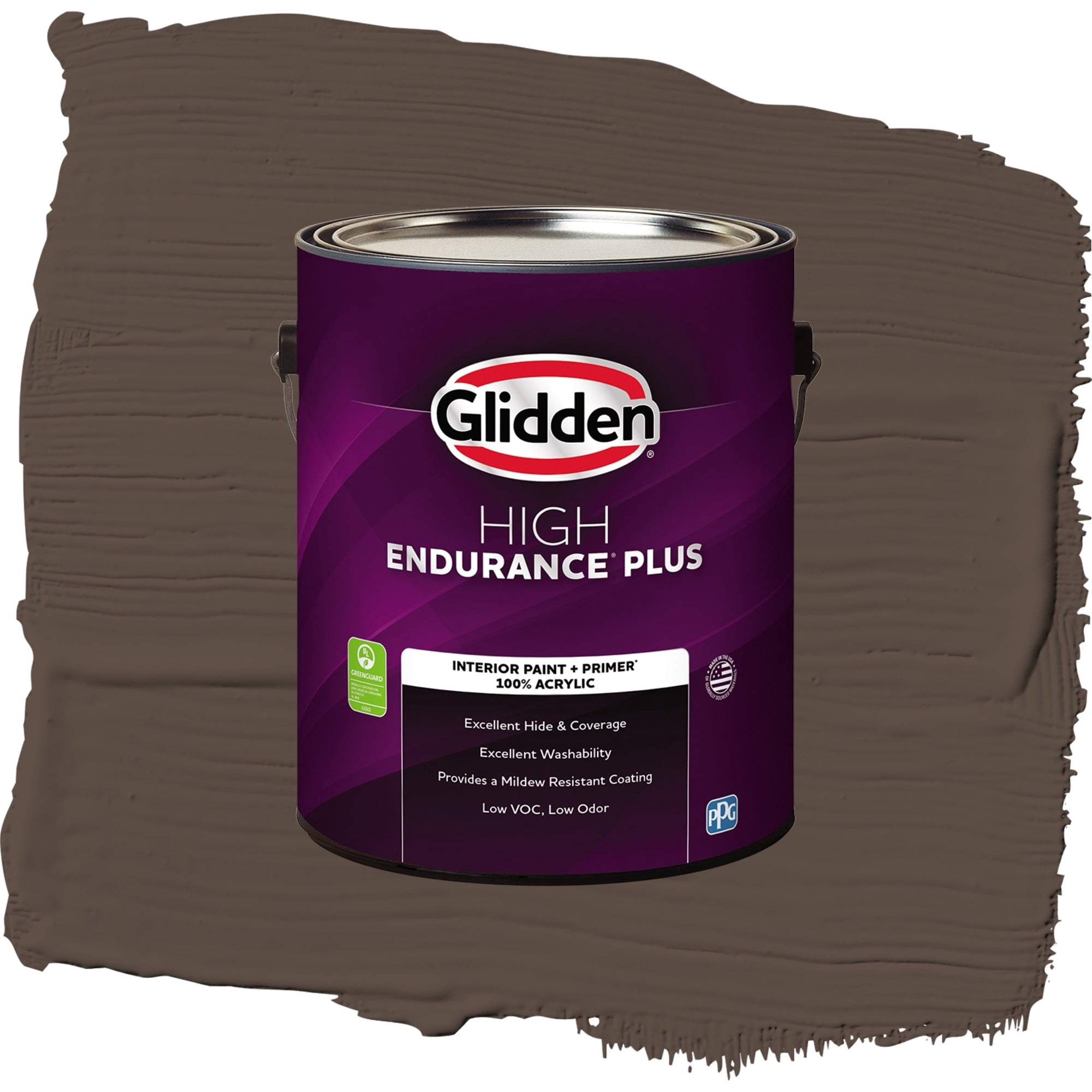 Glidden HEP Sarsaparilla / Brown, Semi-Gloss Interior Paint with Primer, 1 Gallon