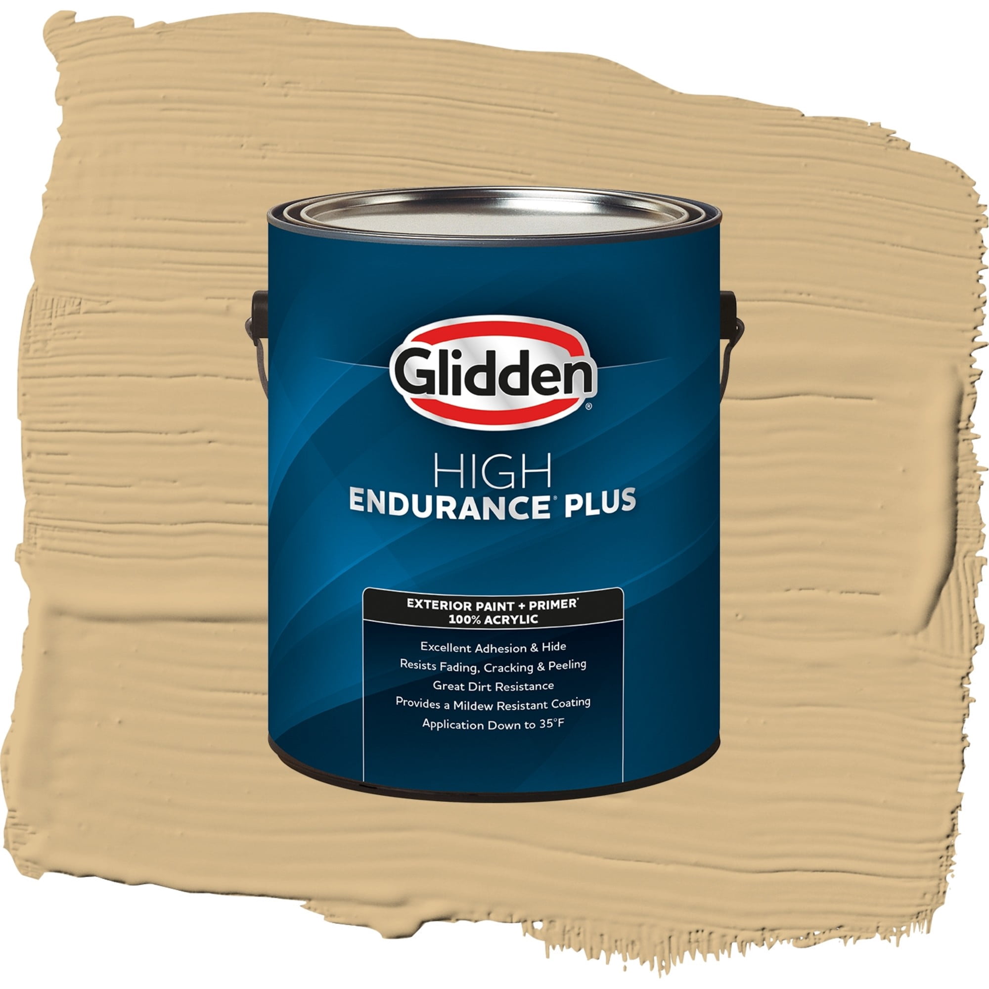 Glidden High Endurance Plus Craftsman Gold Semi Gloss Exterior Paint and Primer, 1 Gallon
