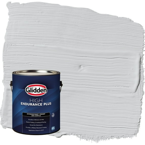 Glidden HEP Elemental / Gray Semi-Gloss Exterior Paint with Primer, 1 Gallon