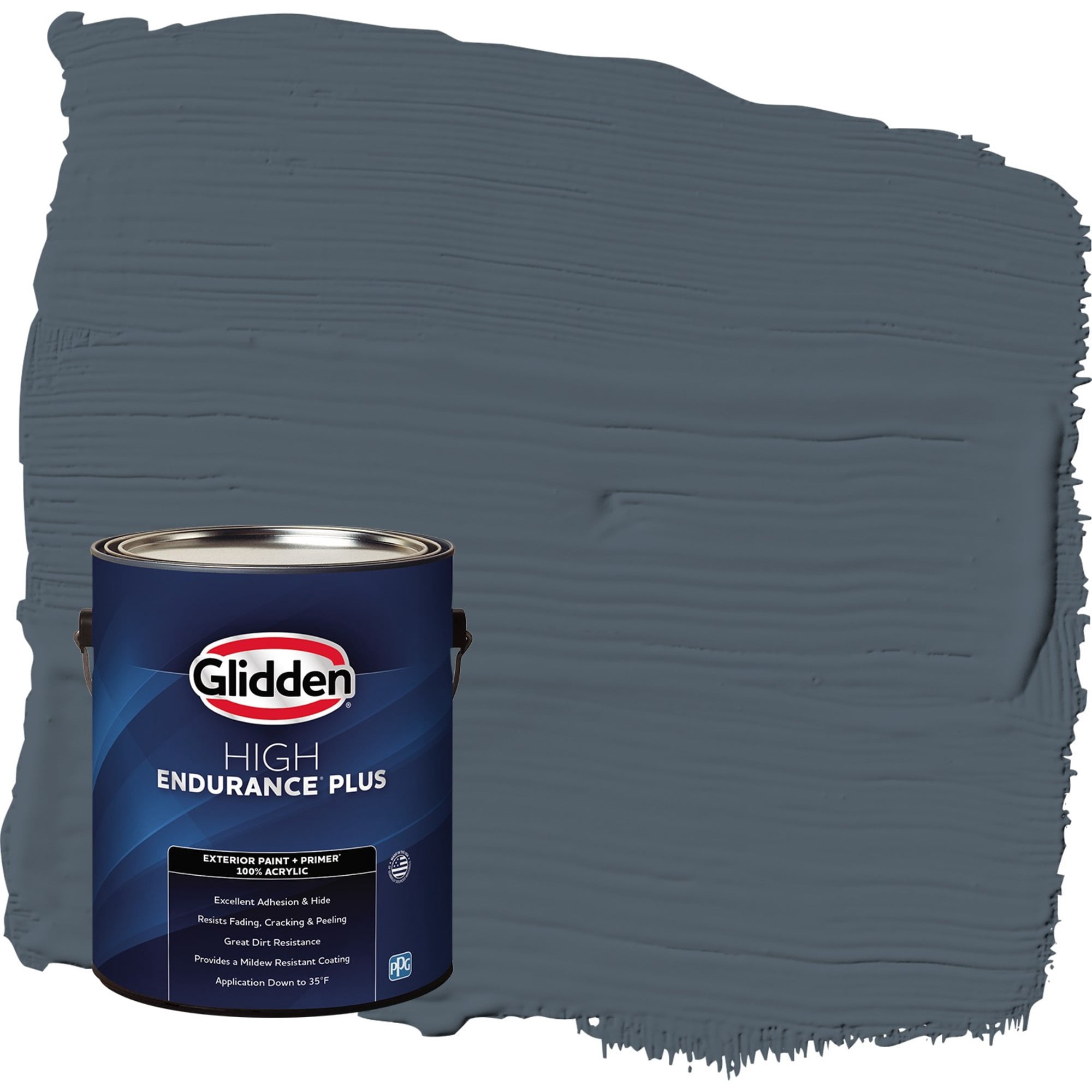 Glidden HEP Goblin / Gray Semi-Gloss Exterior Paint with Primer, 1 Gallon