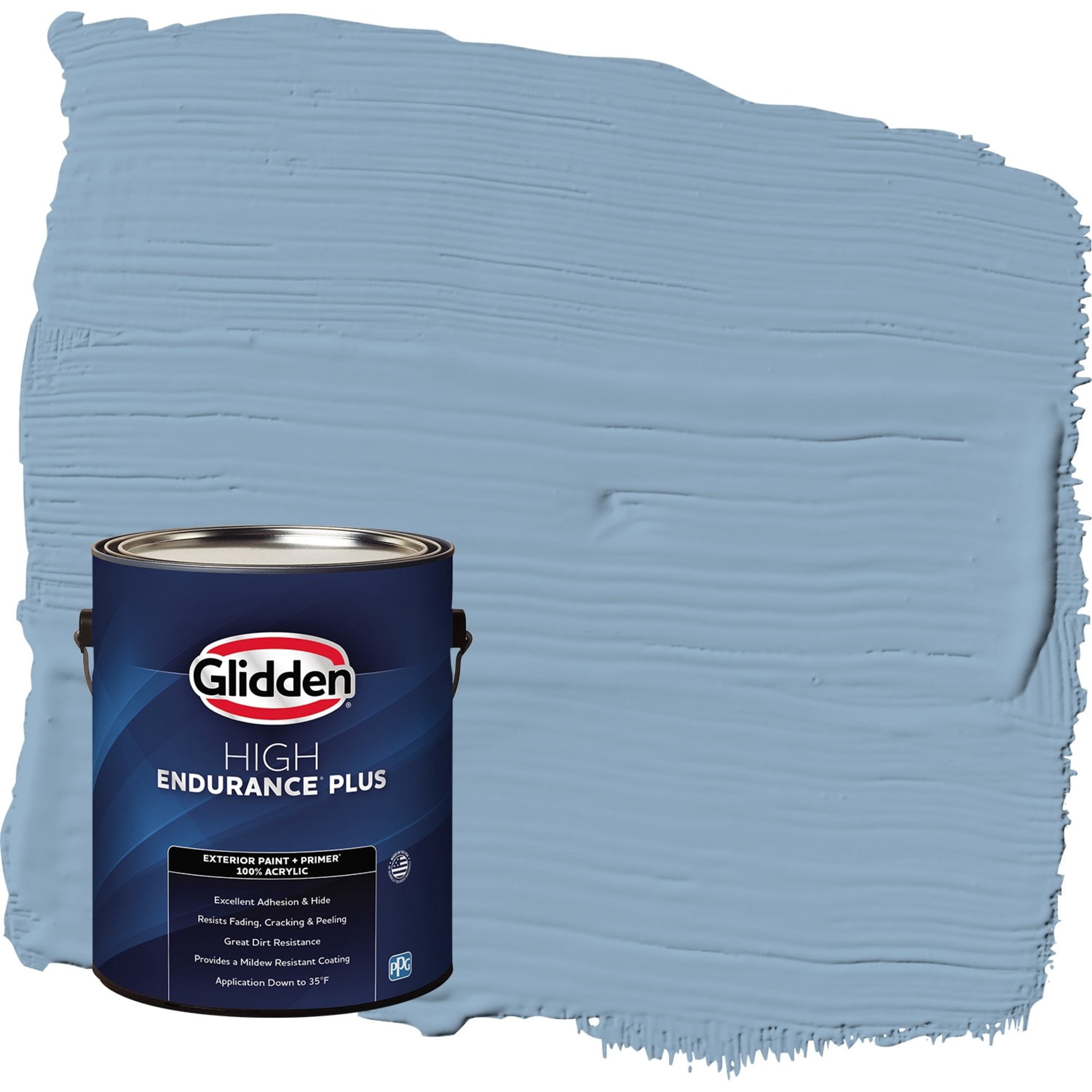 Glidden HEP Kaleidoscope / Blue Semi-Gloss Exterior Paint with Primer, 1 Gallon