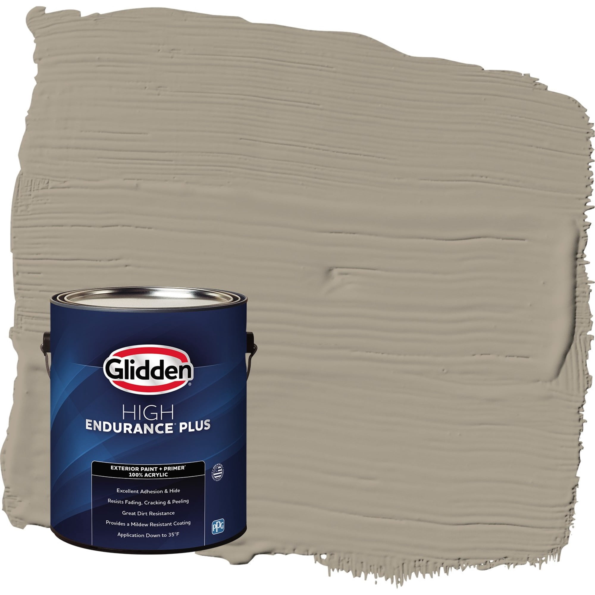 Glidden HEP Stonehenge Greige / Gray Semi-Gloss Exterior Paint with Primer, 1 Gallon