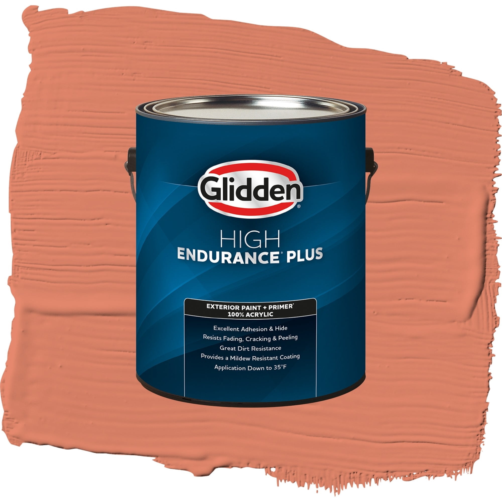 Glidden High Endurance Plus Summer Sunset Semi Gloss Exterior Paint and Primer, 1 Gallon