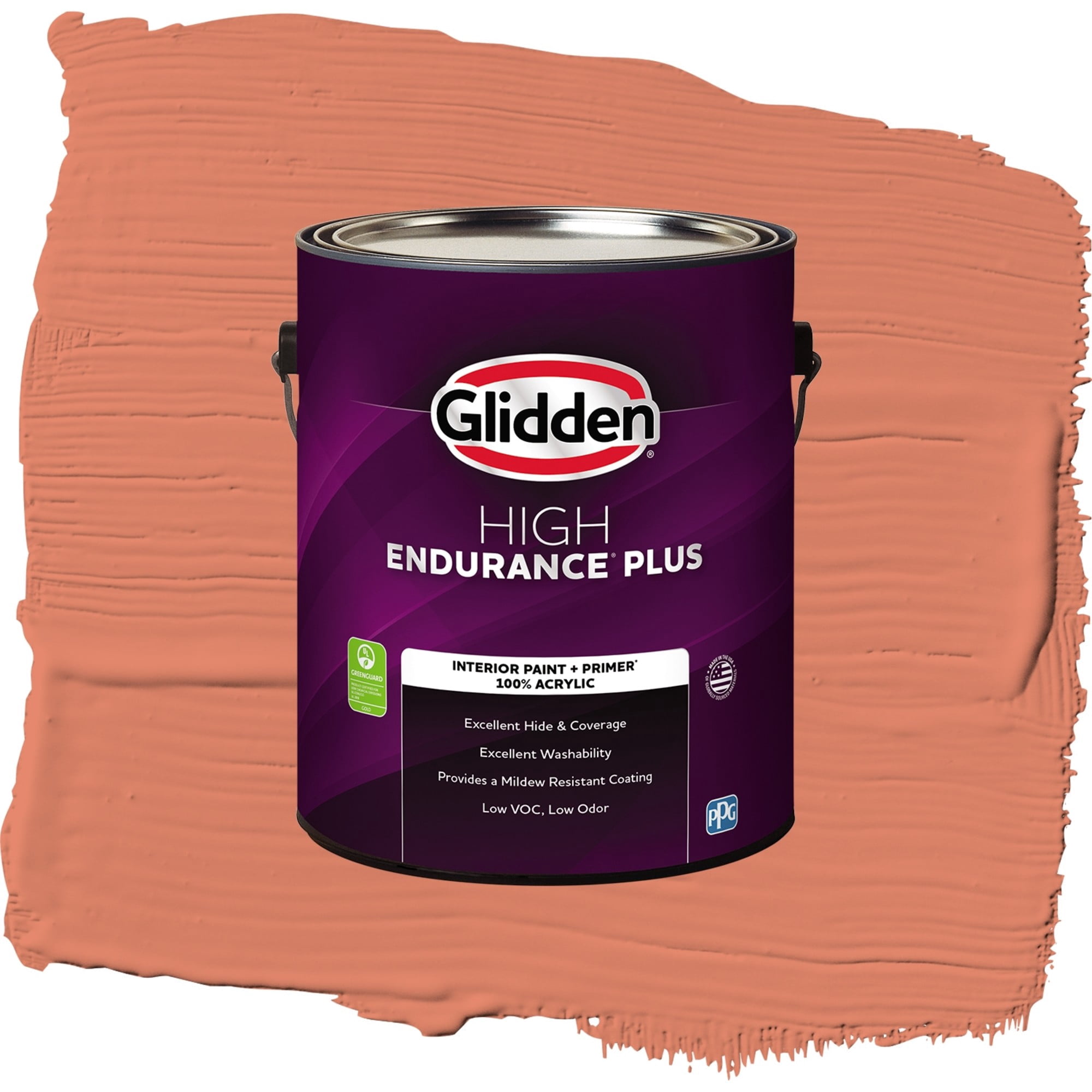 Glidden HEP Summer Sunset / Orange, Semi-Gloss Interior Paint with Primer, 1 Gallon