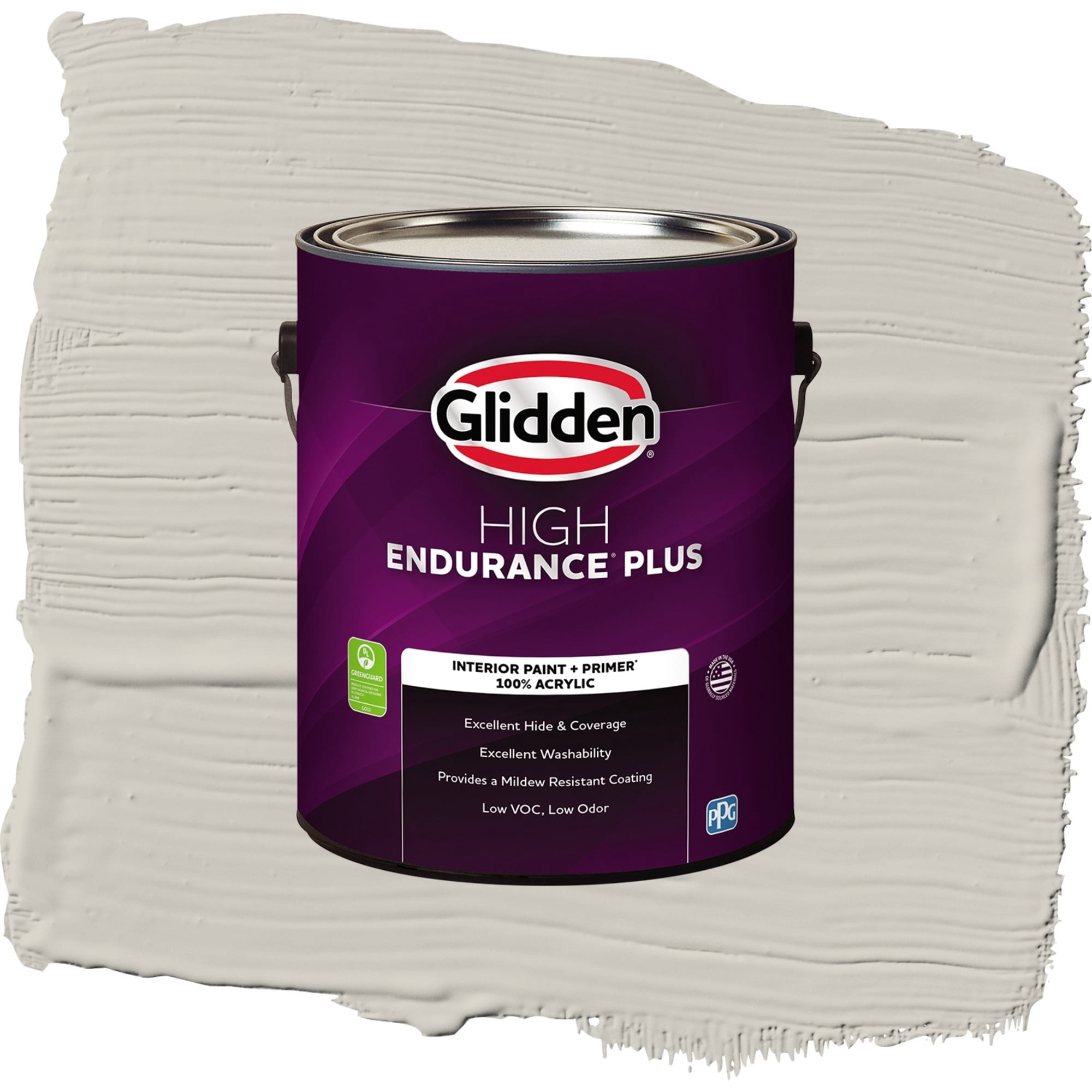 Glidden HEP Swirling Smoke / Beige, Semi-Gloss Interior Paint with Primer, 1 Gallon