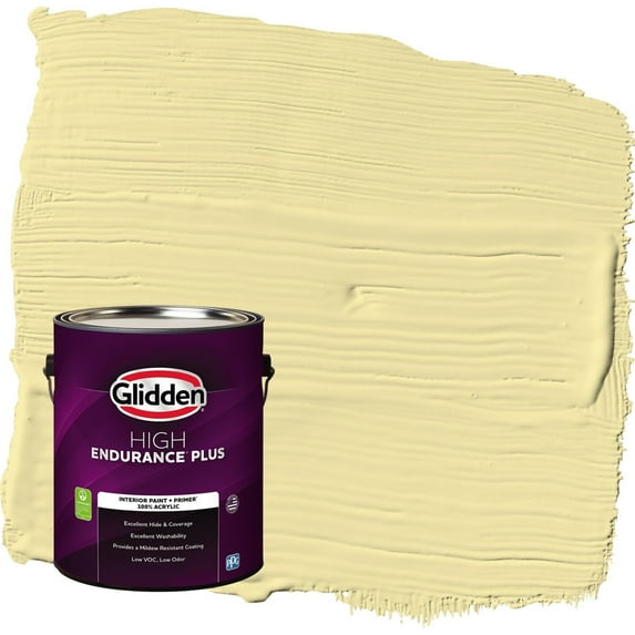 Glidden HEP Turning Oakleaf / Yellow Semi-Gloss Interior Paint with Primer, 1 Gallon