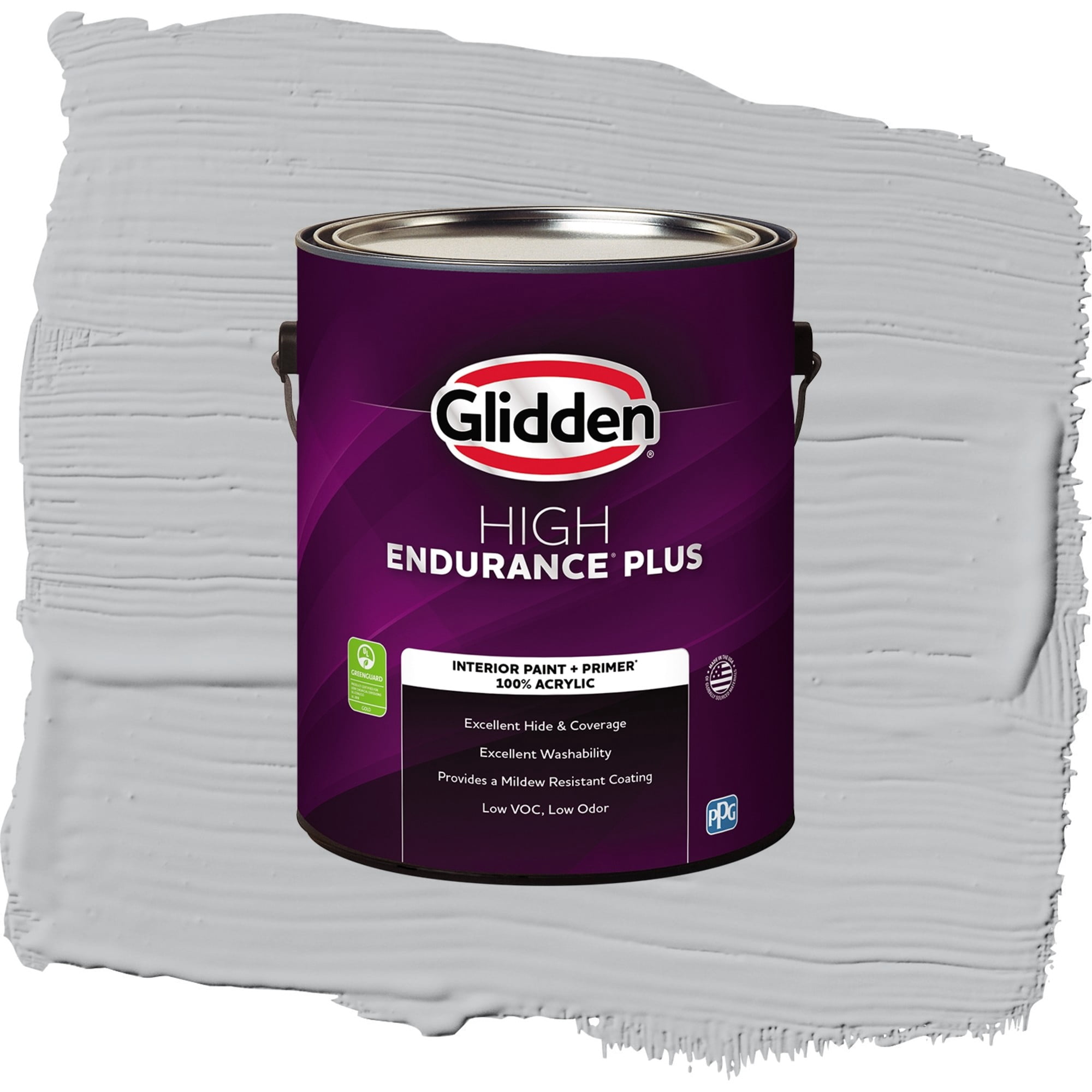 Glidden HEP Whirlwind / Gray, Semi-Gloss Interior Paint with Primer, 1 Gallon