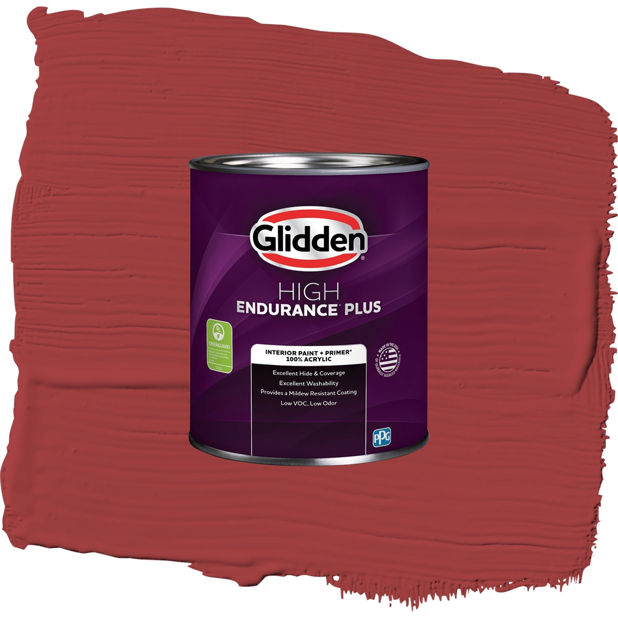 Glidden HEP Blaze / Red, Semi-Gloss Interior Paint with Primer, 1 Quart