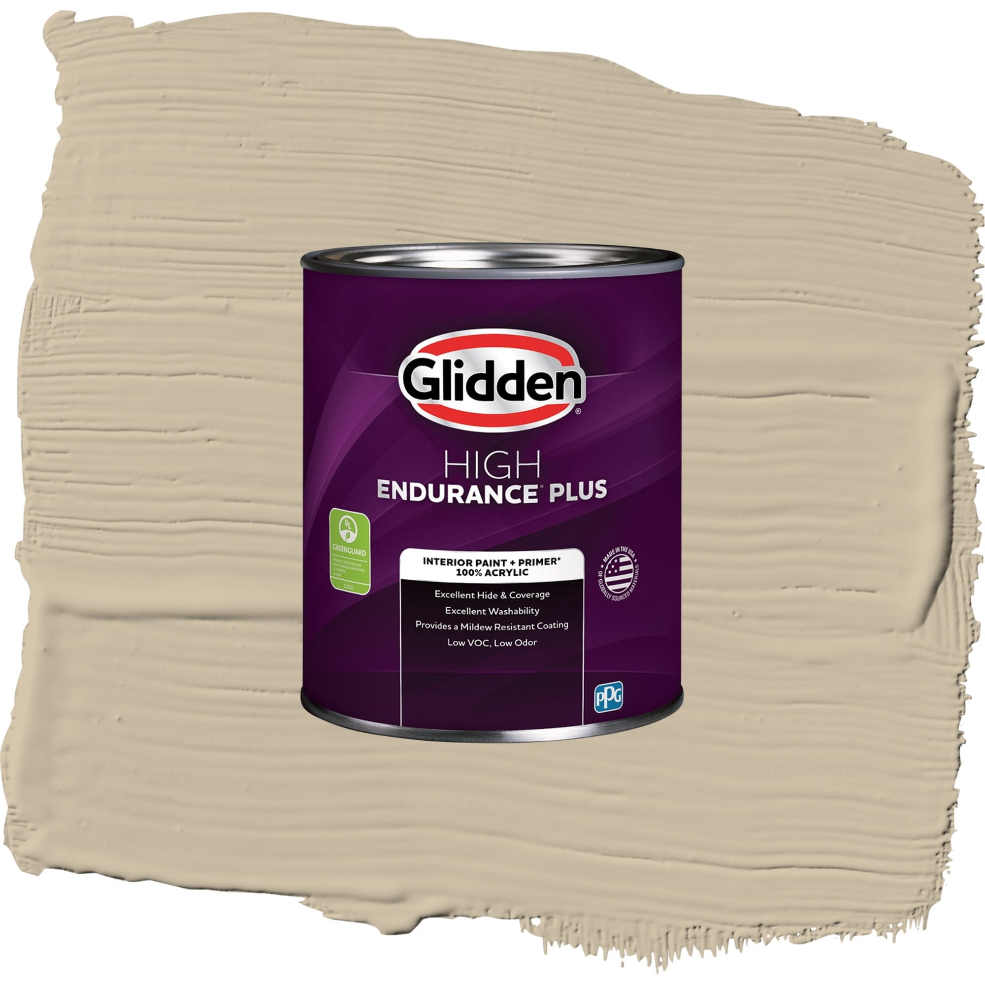 Glidden HEP Dusty Trail / Beige, Semi-Gloss Interior Paint with Primer, 1 Quart