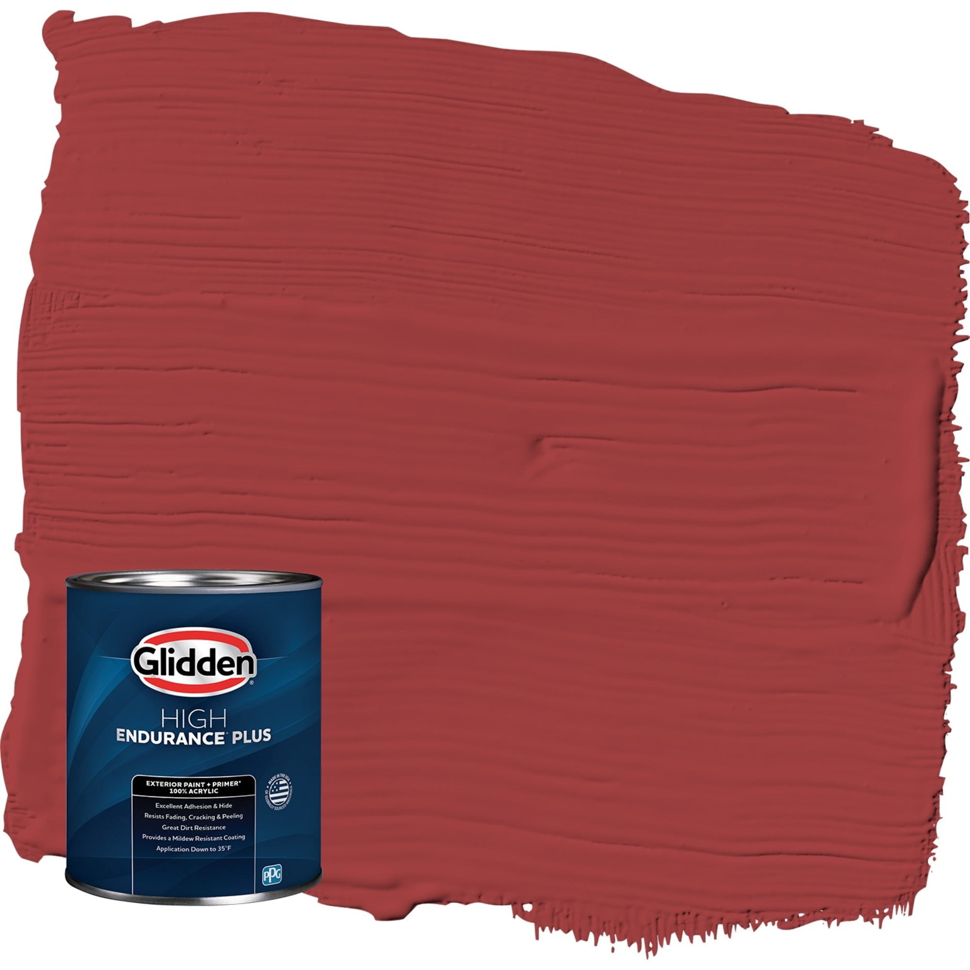 Glidden HEP Blaze / Red Semi-Gloss Exterior Paint with Primer, 1 Quart