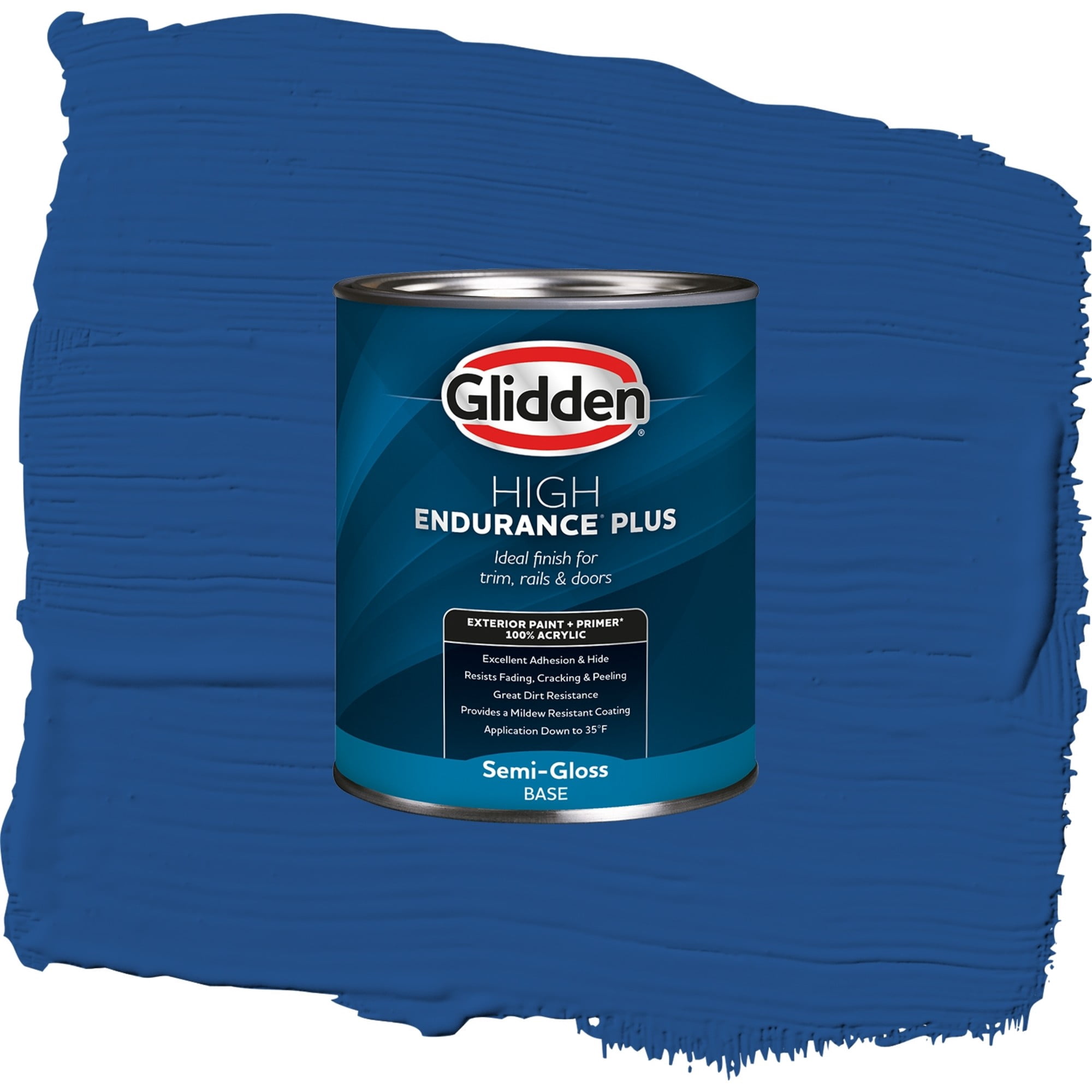 Glidden High Endurance Plus Brilliant Blue Semi Gloss Exterior