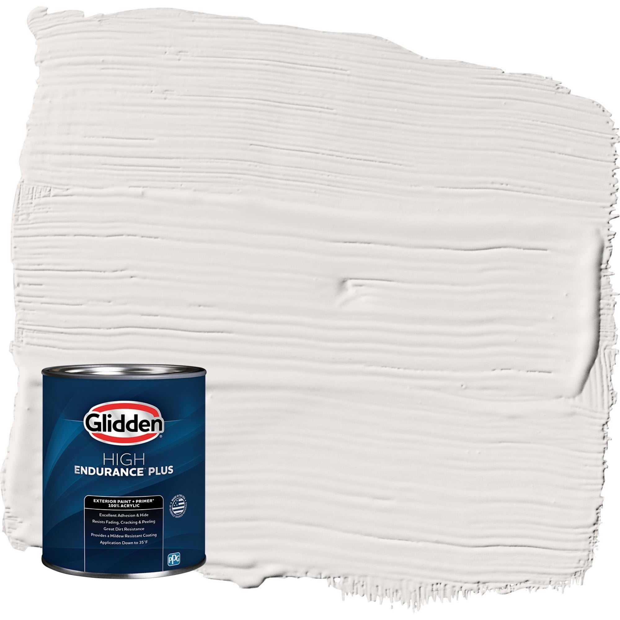 Glidden HEP Dusky Dawn / Grey Semi-Gloss Exterior Paint with Primer, 1 Quart