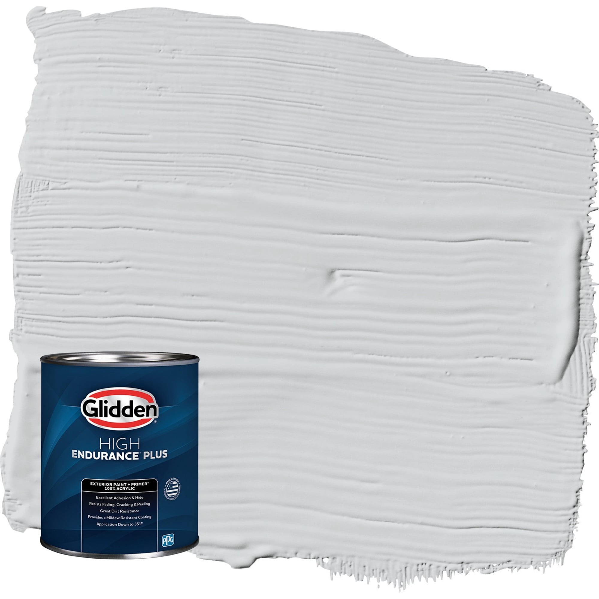 Glidden HEP Elemental / Gray Semi-Gloss Exterior Paint with Primer, 1 Quart