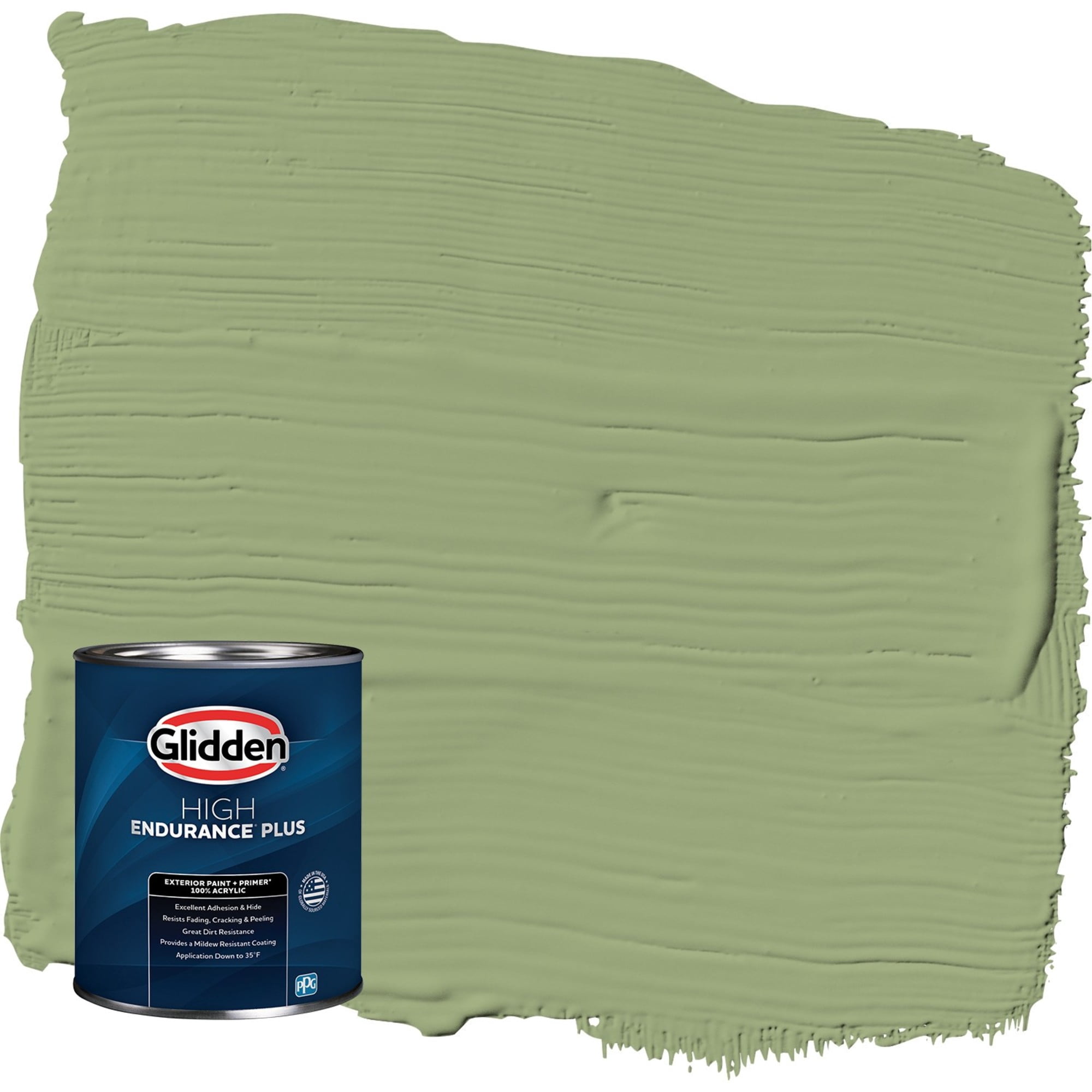Glidden HEP Guacamole / Green Semi-Gloss Exterior Paint with Primer, 1 Quart