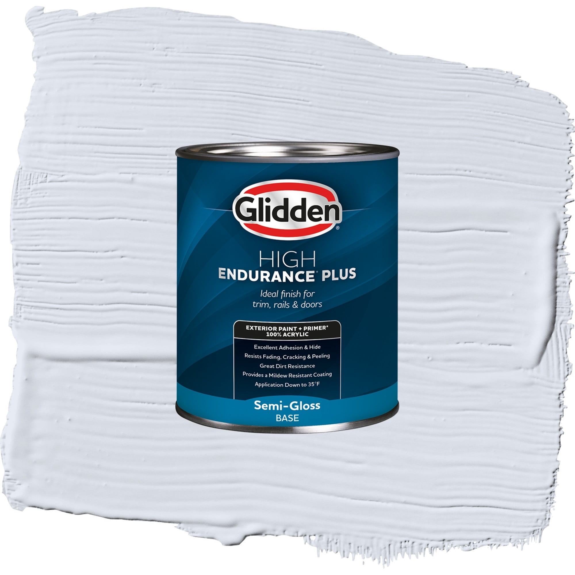 Glidden High Endurance Plus Irradiant Iris Semi Gloss Exterior Paint and Primer, 1 Quart