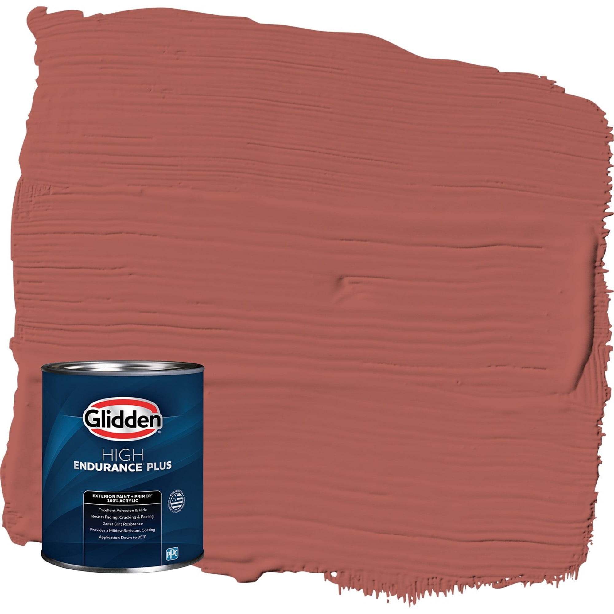 Glidden HEP Pizza Pie / Red Semi-Gloss Exterior Paint with Primer, 1 Quart
