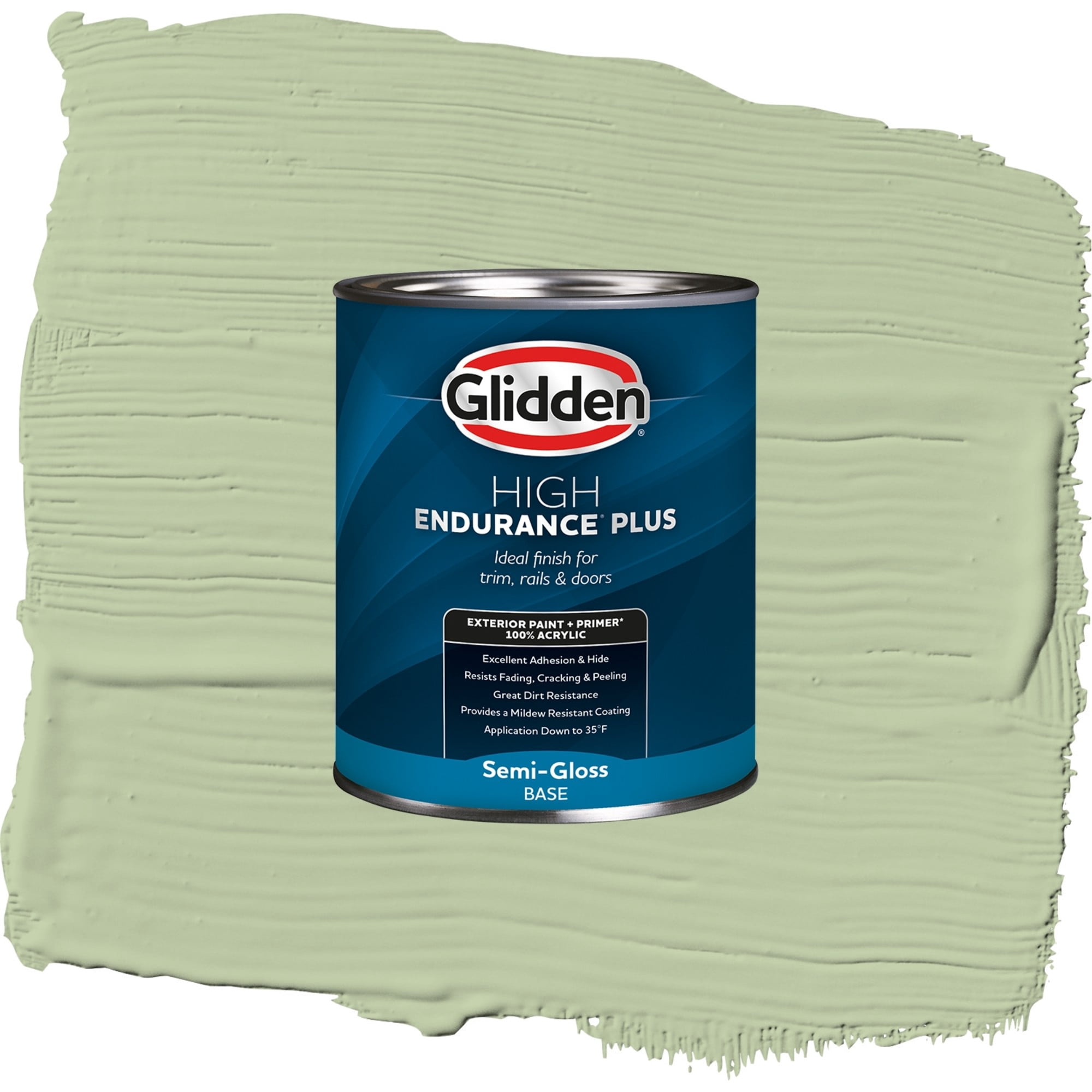 Glidden High Endurance Plus Quaking Grass Semi Gloss Exterior Paint and Primer, 1 Quart