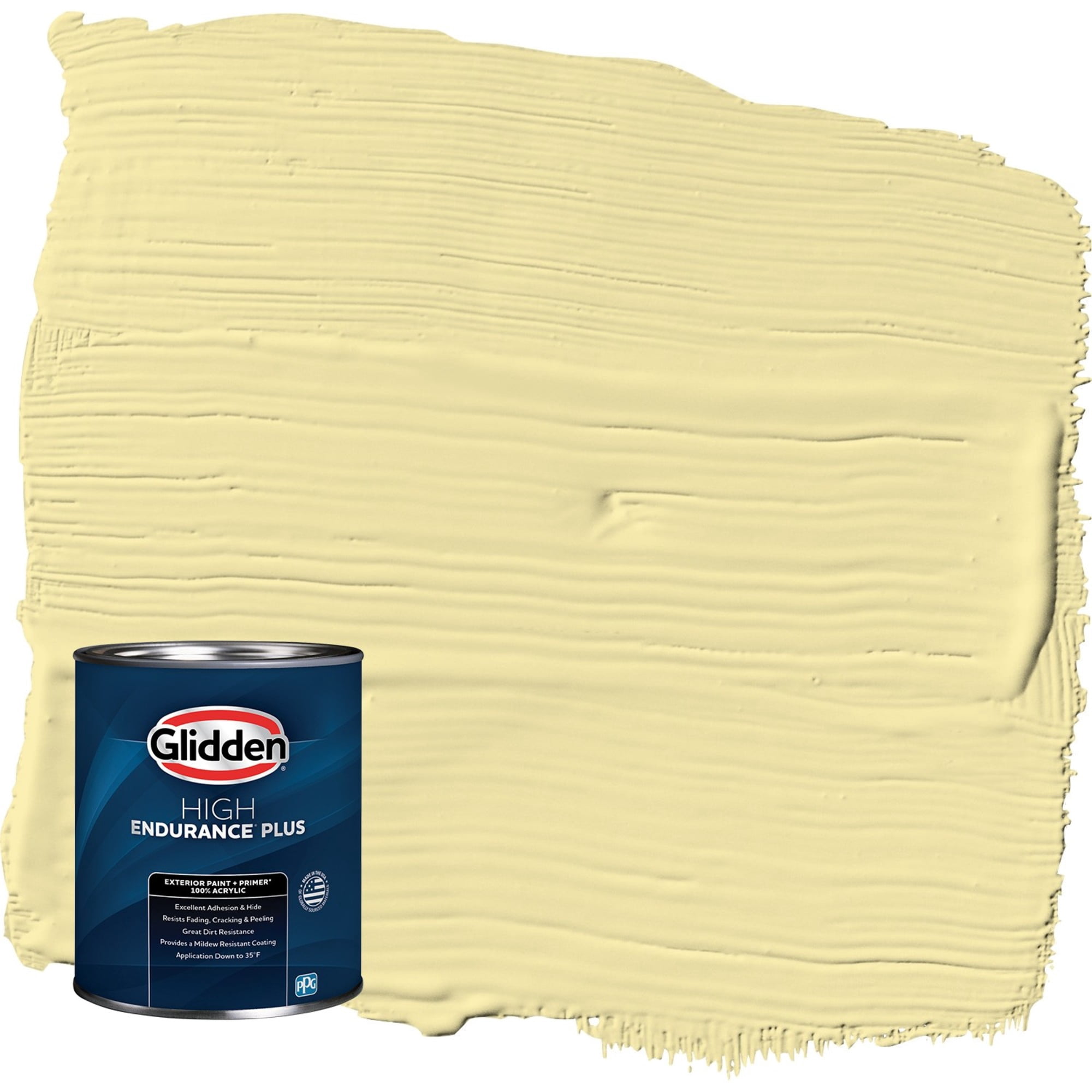 Glidden HEP Turning Oakleaf / Yellow Semi-Gloss Exterior Paint with Primer, 1 Quart