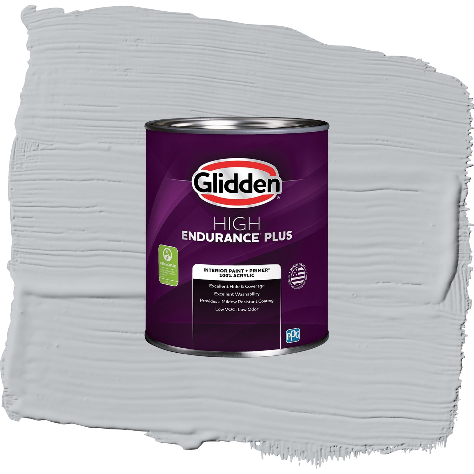 Glidden HEP Train / Gray, Semi-Gloss Interior Paint with Primer, 1 Quart