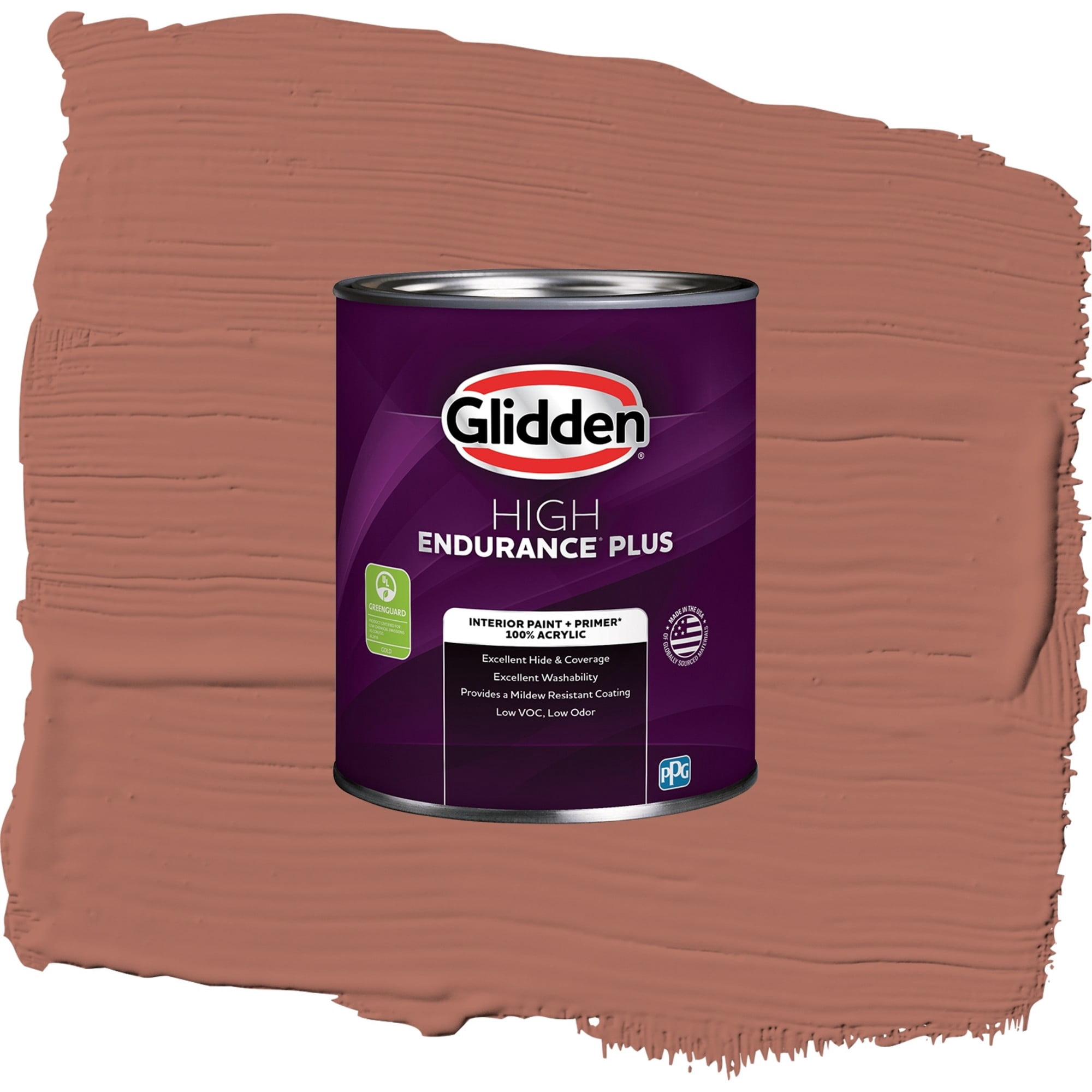 Glidden High Endurance Plus Amaretto Flat Interior Paint and Primer, 1 Quart