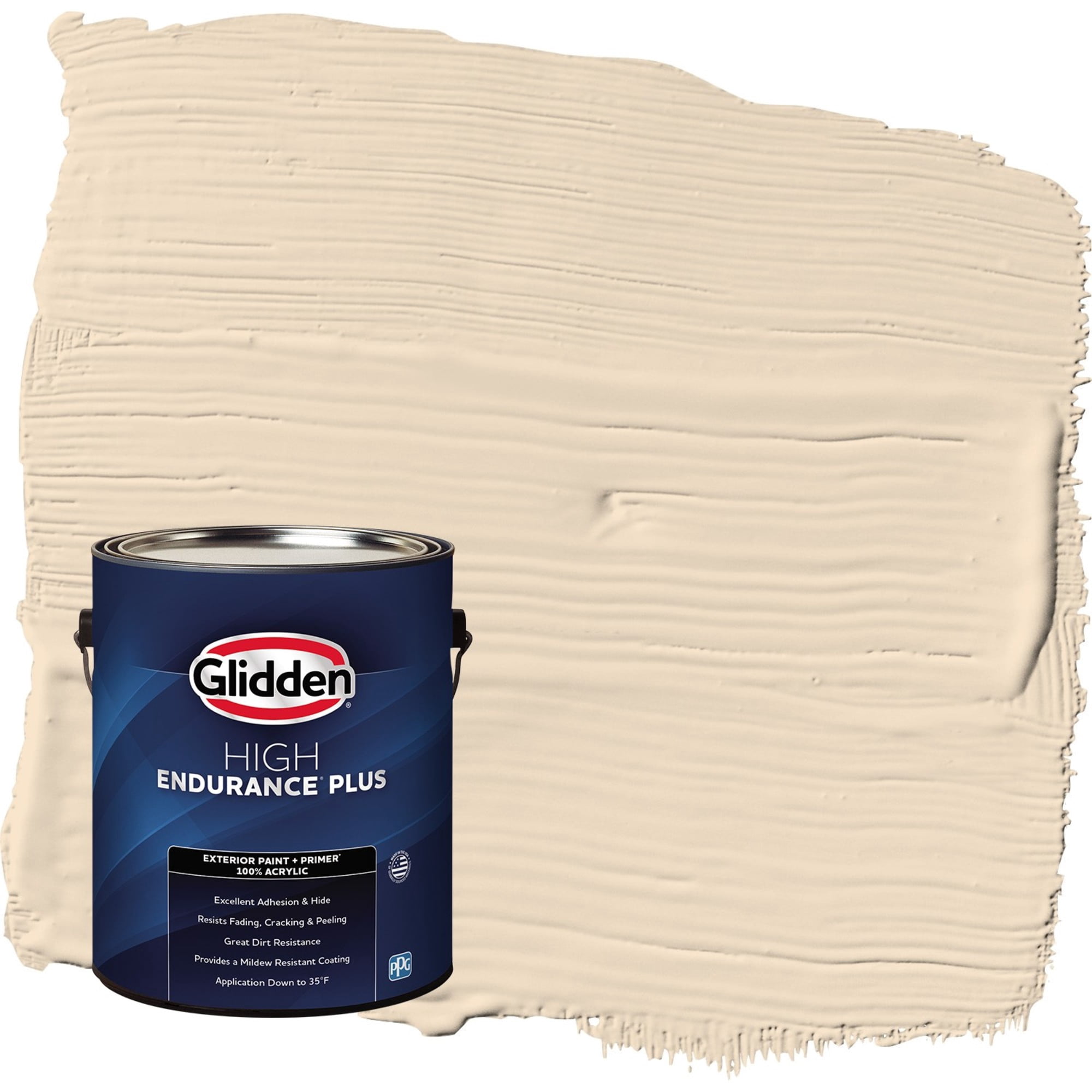 Glidden HEP Antique Parchment / Beige Satin Exterior Paint with Primer, 1 Gallon