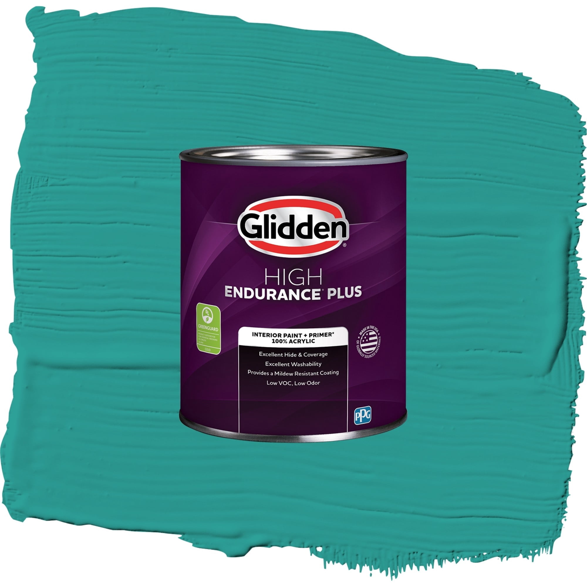 Glidden High Endurance Plus Azure Tide Flat Interior Paint and Primer, 1 Quart