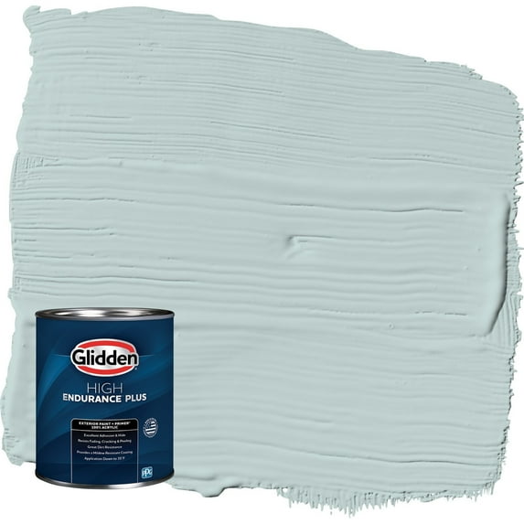Glidden HEP Babbling Brook / Green Satin Exterior Paint with Primer, 1 Quart