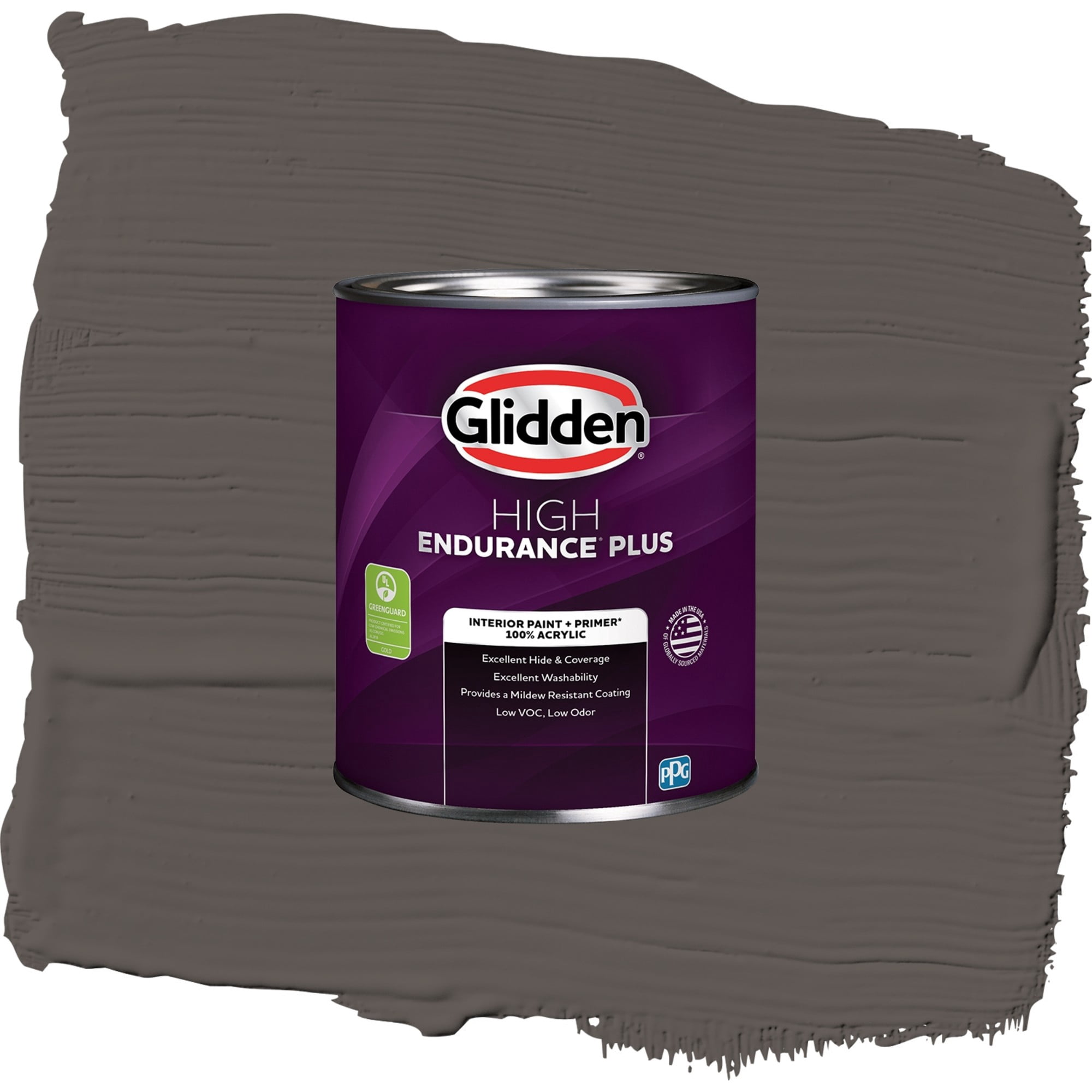 Glidden High Endurance Plus Bark Eggshell Interior Paint and Primer, 1 Quart