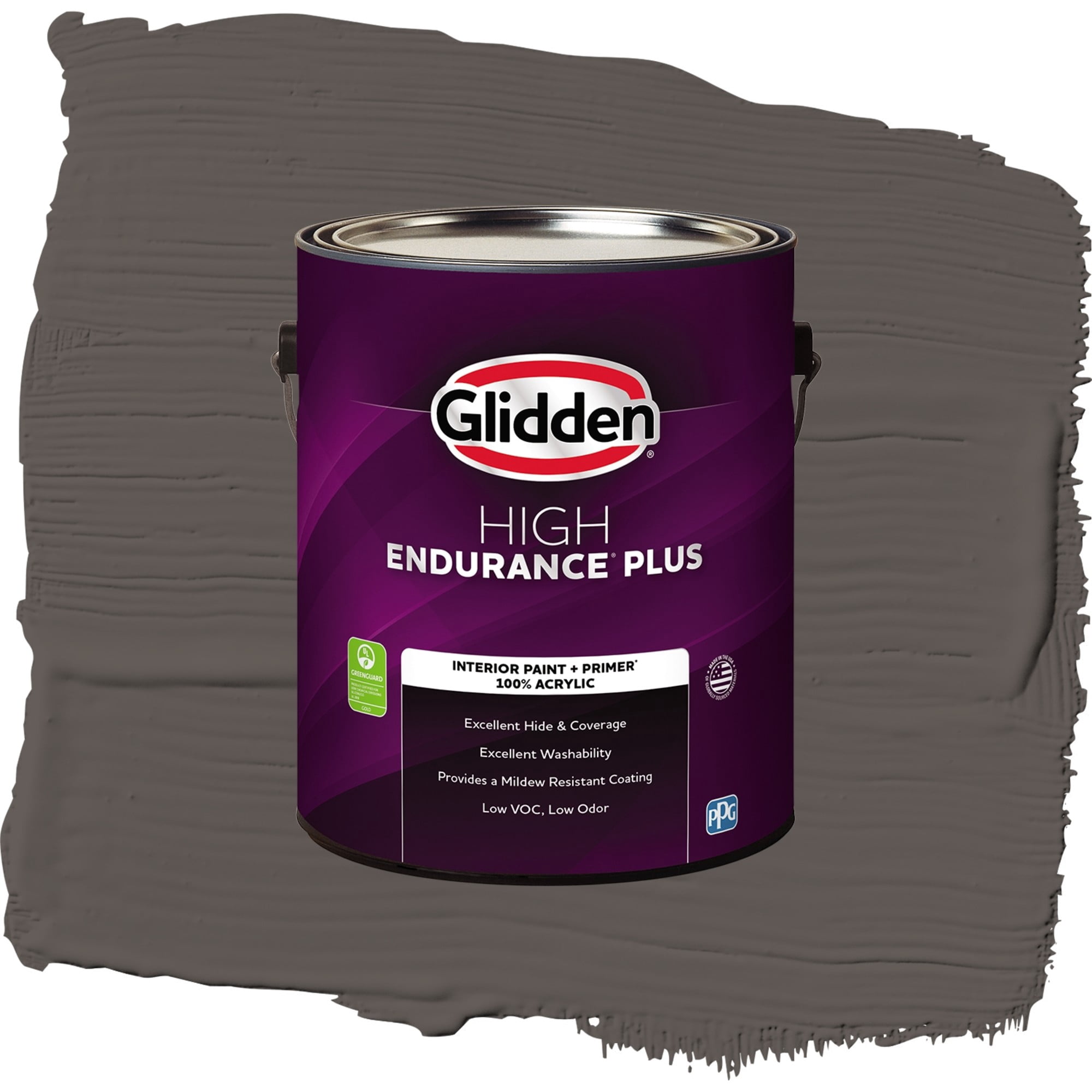 Glidden High Endurance Plus Bark Flat Interior Paint and Primer, 1 Gallon