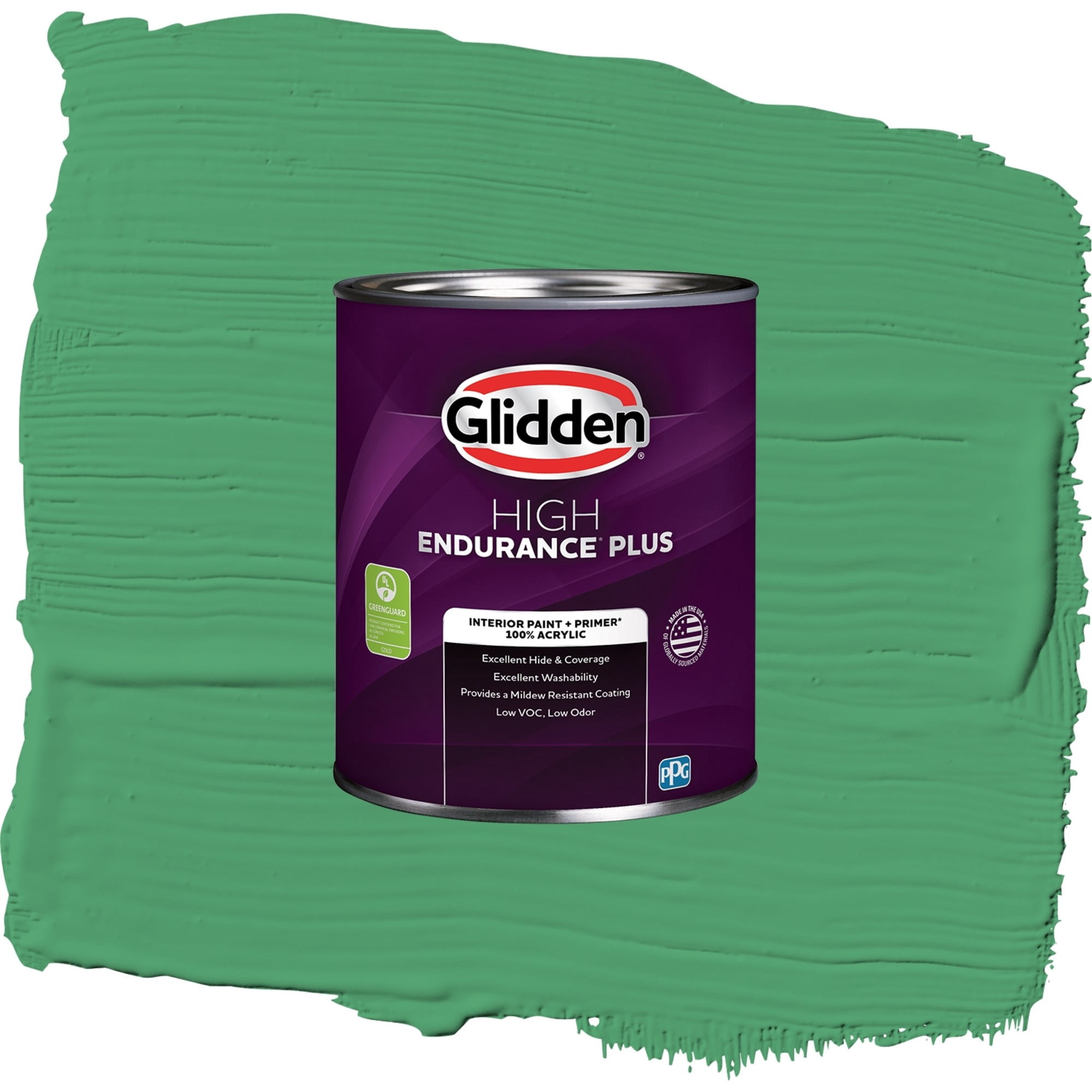Glidden High Endurance Plus Basil Pesto Flat Interior Paint and Primer, 1 Quart