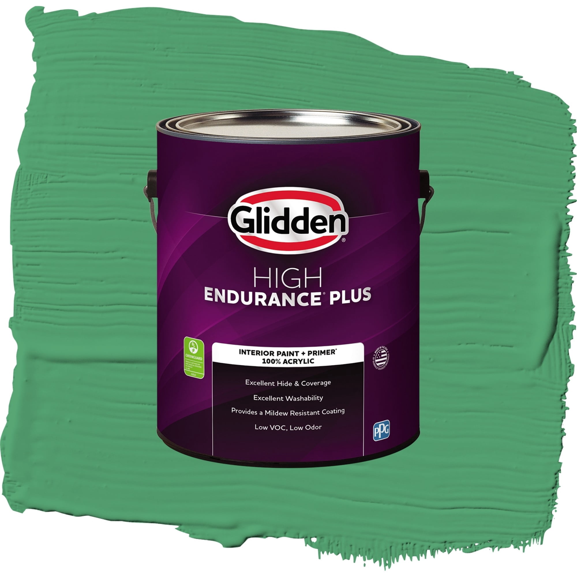 Glidden High Endurance Plus Basil Pesto Semi Gloss Interior Paint and Primer, 1 Gallon
