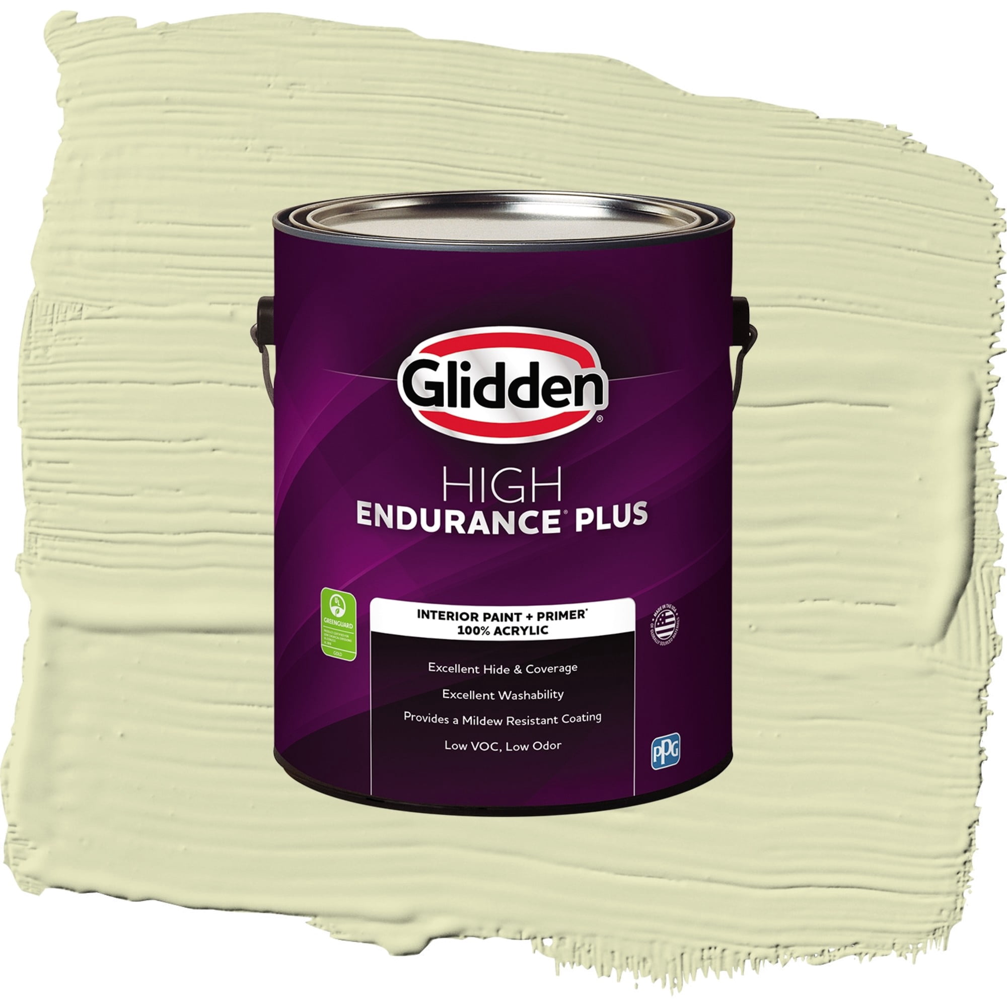 Glidden High Endurance Plus Beach Grass Semi Gloss Interior Paint and Primer, 1 Gallon